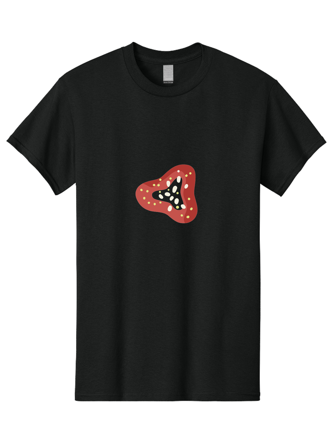 Strawberry Men'S Graphic Tee, 100% Cotton, Comfortable Casual Summer Wear, Machine Washable, Strawberry Illustration, Red Fruit, White Seeds, Green Leaves, Cartoon Style, Sweet Treat, Fresh Produce, Summer Fruit, Healthy Snack Aad763