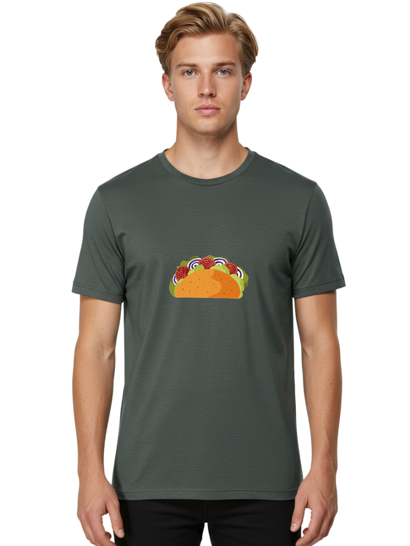 Taco Men'S Graphic Tee, 100% Cotton, Comfortable Casual Summer Wear, Machine Washable, Tasty Taco, Mexican Food, Crunchy Shell, Vibrant Salsa, Fresh Avocado, Sliced Radish, Delicious Meal, Foodie Delight, Bold Flavors Aad766