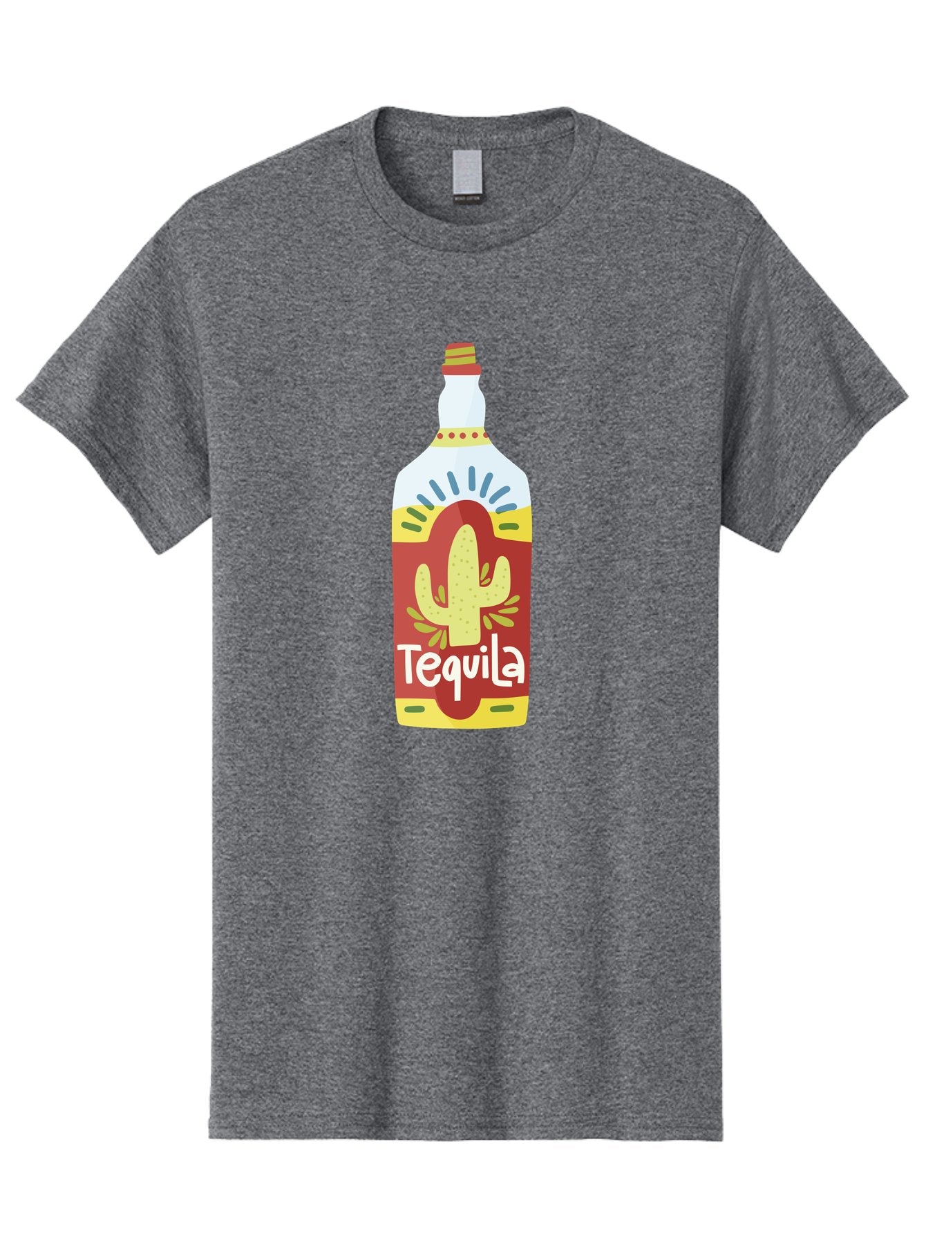 Tequila Men'S Graphic Tee, 100% Cotton, Comfortable Casual Summer Wear, Machine Washable, Tequila Bottle, Cactus Label, Liquor Packaging, Mexican Spirit, Festive Design, Party Theme, Vibrant Colors, Tequila Branding Aad767 10