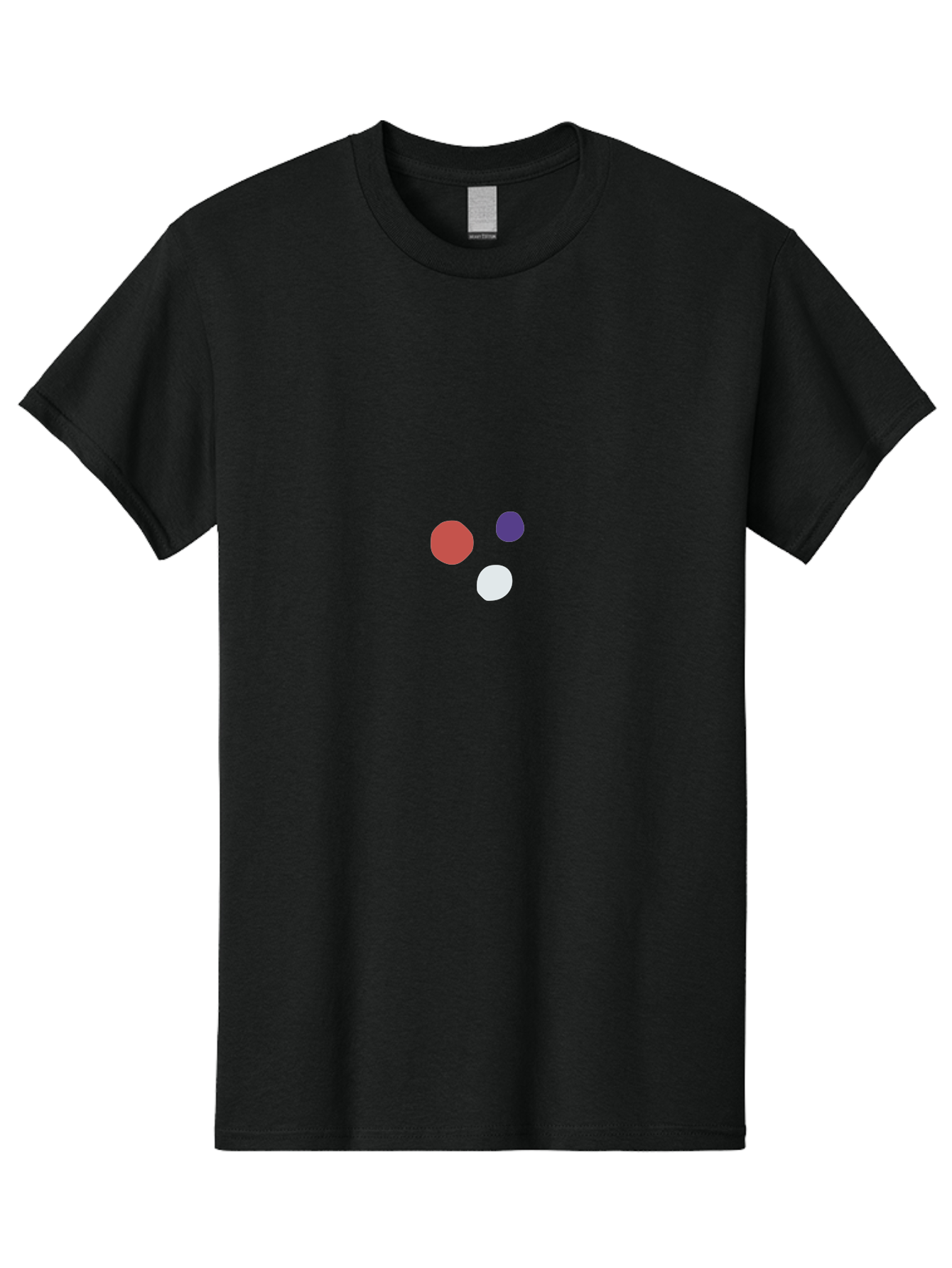Three-Colored-Circles Men'S Graphic Tee, 100% Cotton, Comfortable Casual Summer Wear, Machine Washable, Three Circles, Red Circle, Purple Circle, White Circle, Simple Graphics, Minimalist Design, Bold Colors, Graphic Elements Aad768 23