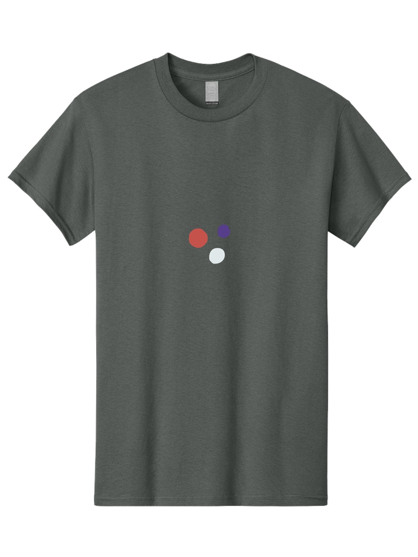 Three-Colored-Circles Men'S Graphic Tee, 100% Cotton, Comfortable Casual Summer Wear, Machine Washable, Three Circles, Red Circle, Purple Circle, White Circle, Simple Graphics, Minimalist Design, Bold Colors, Graphic Elements Aad768 14