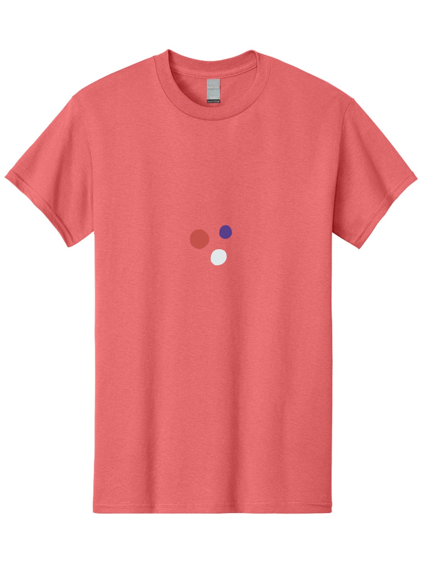Three-Colored-Circles Men'S Graphic Tee, 100% Cotton, Comfortable Casual Summer Wear, Machine Washable, Three Circles, Red Circle, Purple Circle, White Circle, Simple Graphics, Minimalist Design, Bold Colors, Graphic Elements Aad768 6