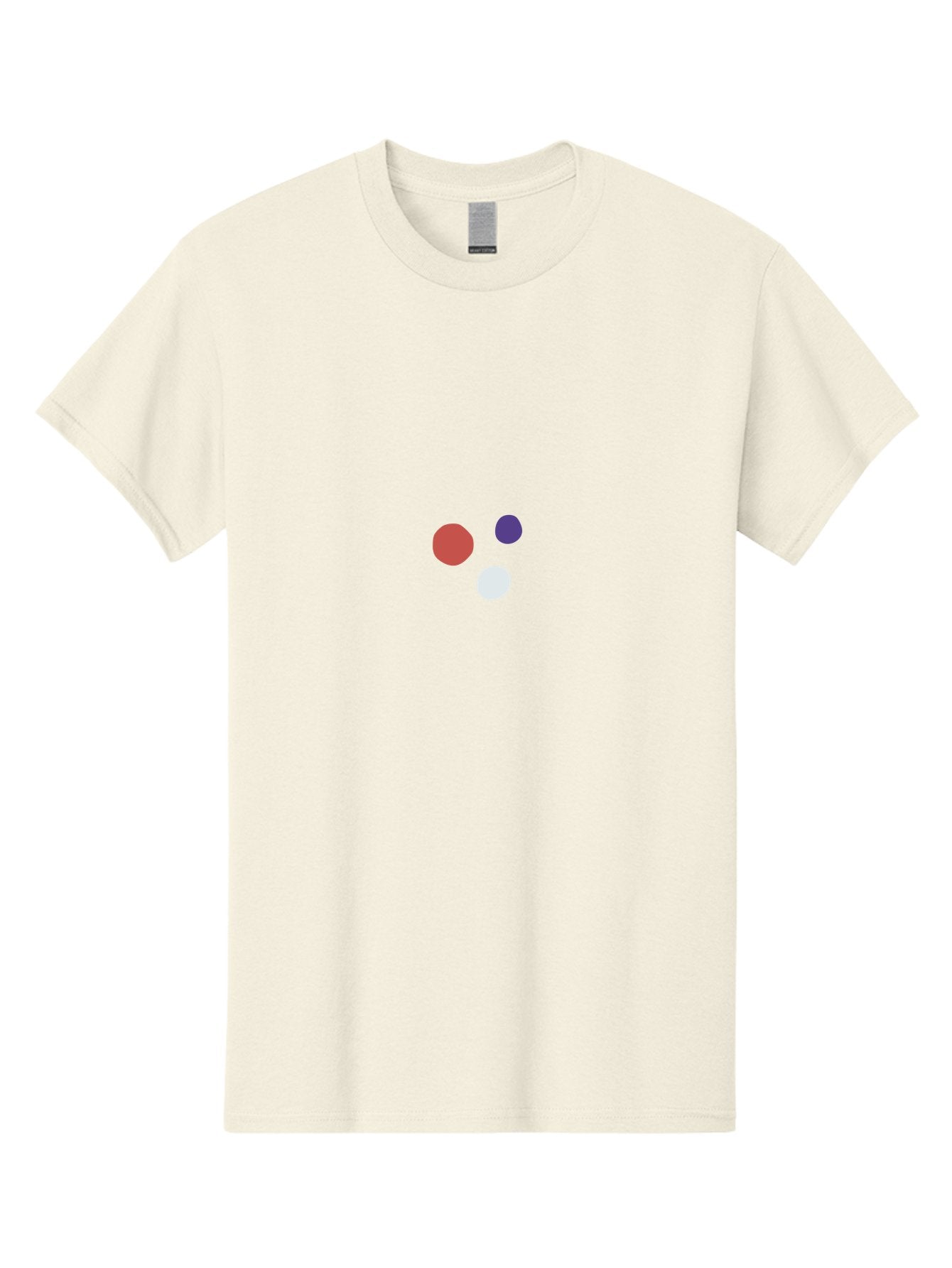 Three-Colored-Circles Men'S Graphic Tee, 100% Cotton, Comfortable Casual Summer Wear, Machine Washable, Three Circles, Red Circle, Purple Circle, White Circle, Simple Graphics, Minimalist Design, Bold Colors, Graphic Elements Aad768 13