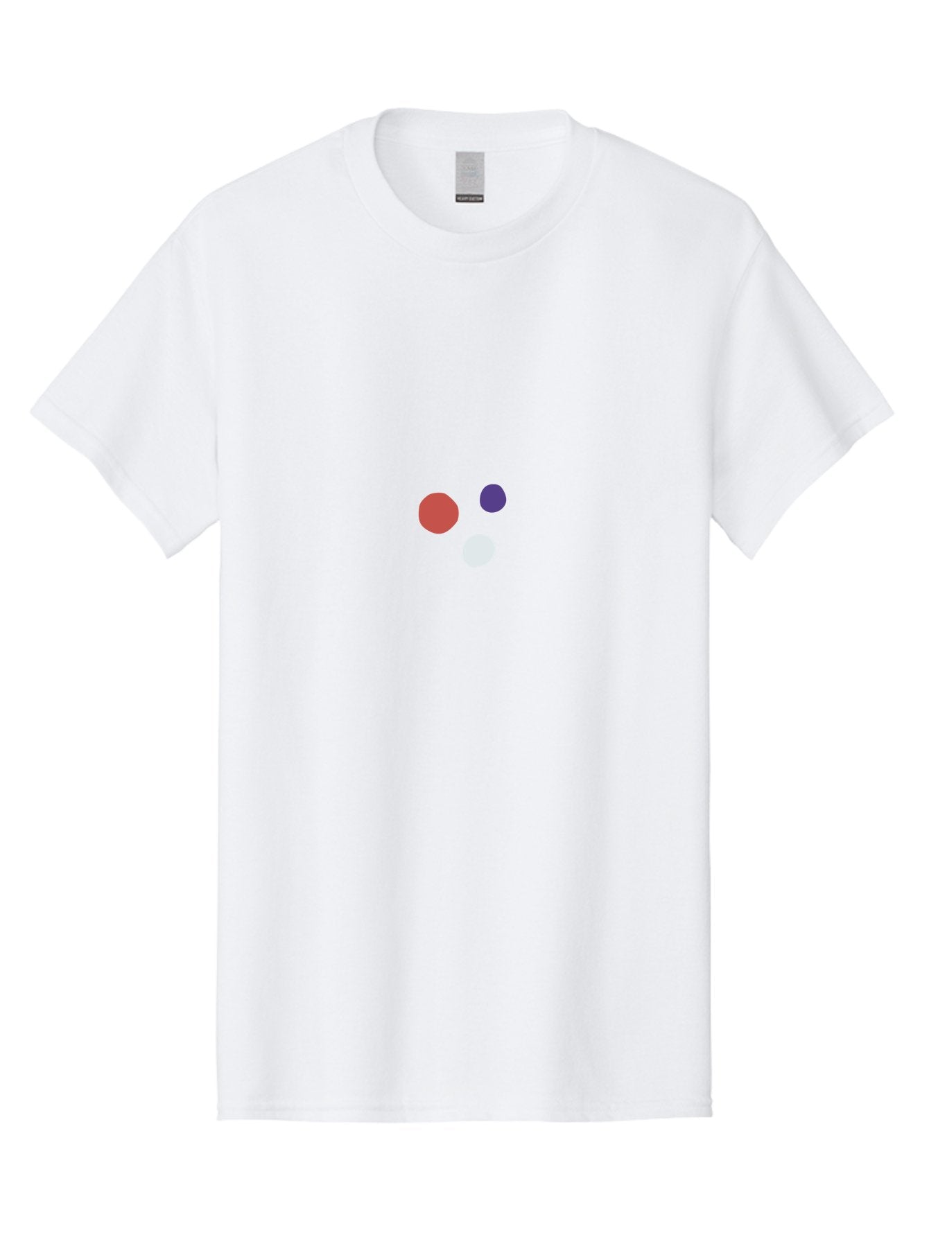 Three-Colored-Circles Men'S Graphic Tee, 100% Cotton, Comfortable Casual Summer Wear, Machine Washable, Three Circles, Red Circle, Purple Circle, White Circle, Simple Graphics, Minimalist Design, Bold Colors, Graphic Elements Aad768 9