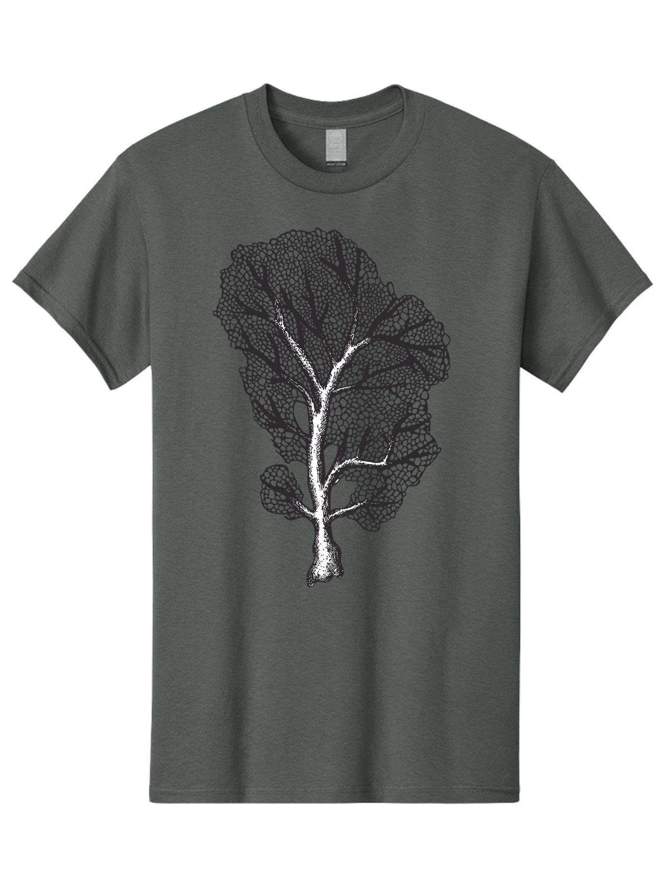 Tree Men'S Graphic Tee, 100% Cotton, Comfortable Casual Summer Wear, Machine Washable, Stylized Tree, Black And White Illustration, Leafy Branches, Detailed Foliage, Graphic Design Element, Artistic Tree, Natural Motif, Sketch Art Aad769 12