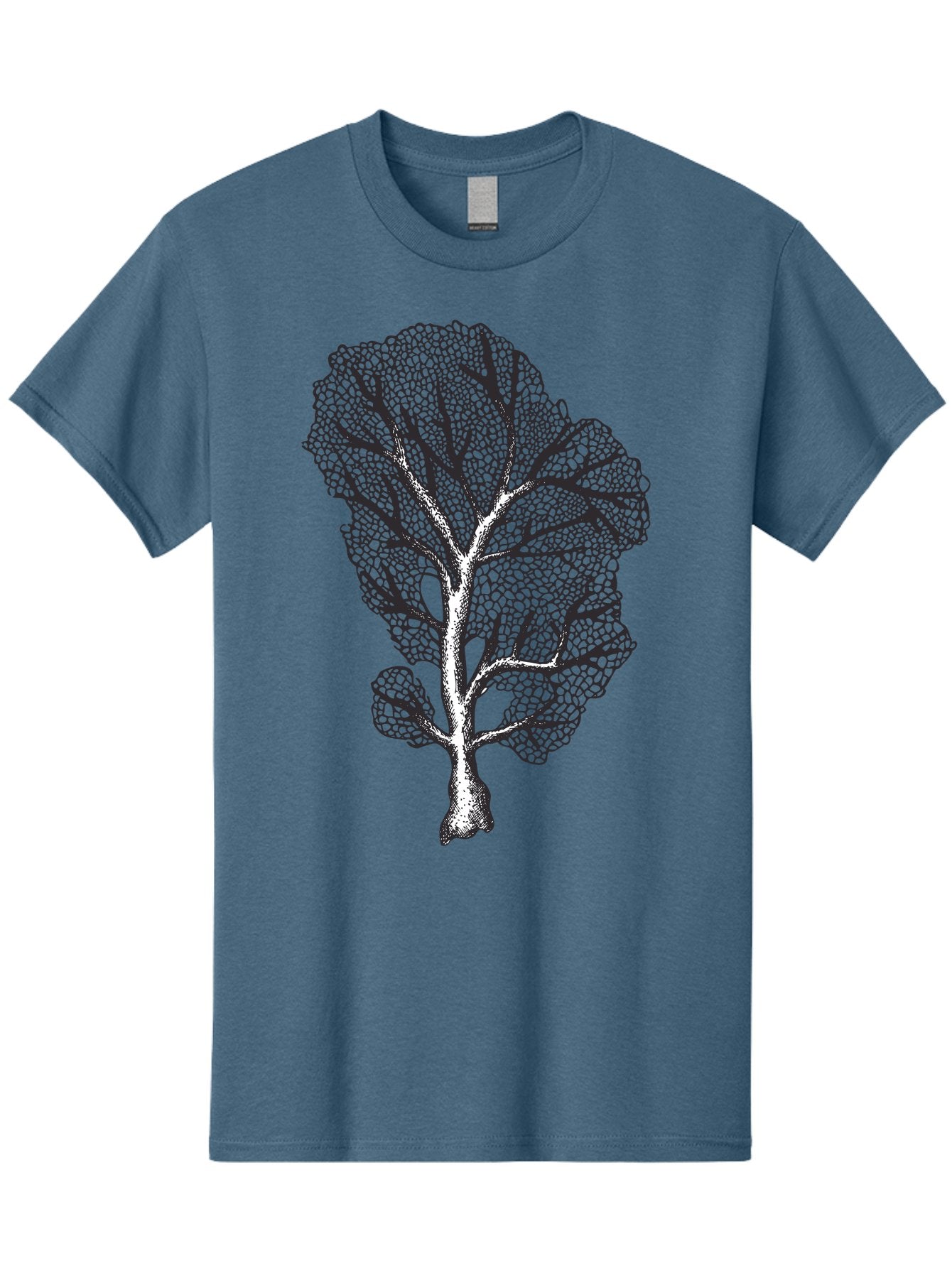 Tree Men'S Graphic Tee, 100% Cotton, Comfortable Casual Summer Wear, Machine Washable, Stylized Tree, Black And White Illustration, Leafy Branches, Detailed Foliage, Graphic Design Element, Artistic Tree, Natural Motif, Sketch Art Aad769 7