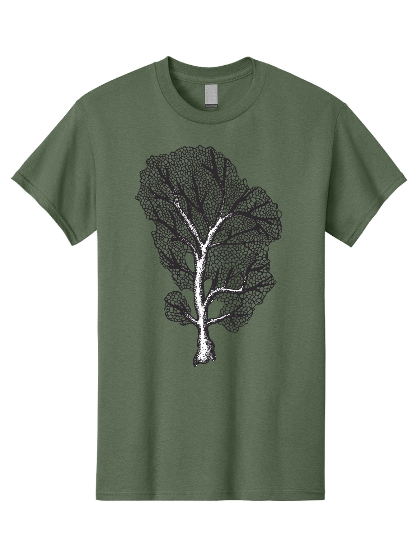 Tree Men'S Graphic Tee, 100% Cotton, Comfortable Casual Summer Wear, Machine Washable, Stylized Tree, Black And White Illustration, Leafy Branches, Detailed Foliage, Graphic Design Element, Artistic Tree, Natural Motif, Sketch Art Aad769 11