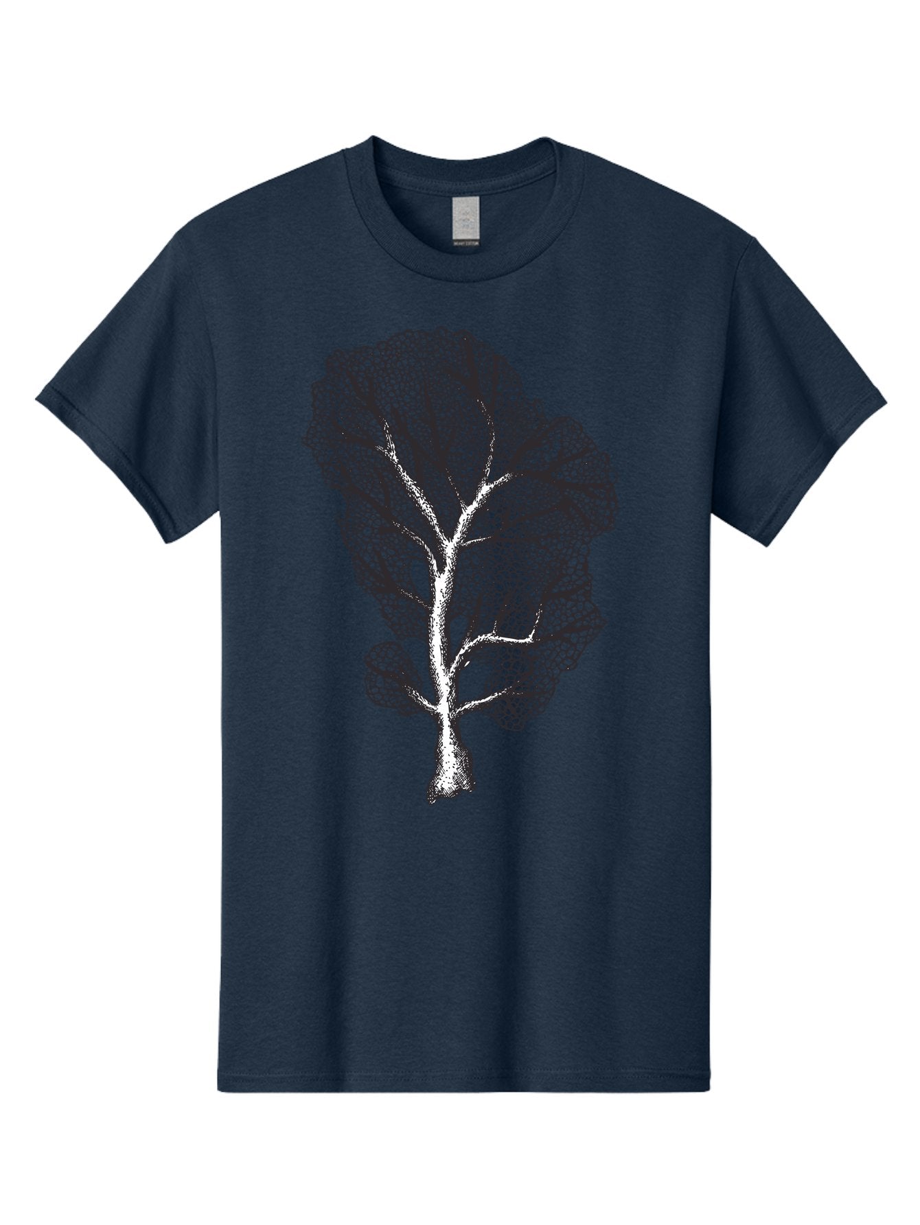 Tree Men'S Graphic Tee, 100% Cotton, Comfortable Casual Summer Wear, Machine Washable, Stylized Tree, Black And White Illustration, Leafy Branches, Detailed Foliage, Graphic Design Element, Artistic Tree, Natural Motif, Sketch Art Aad769 13