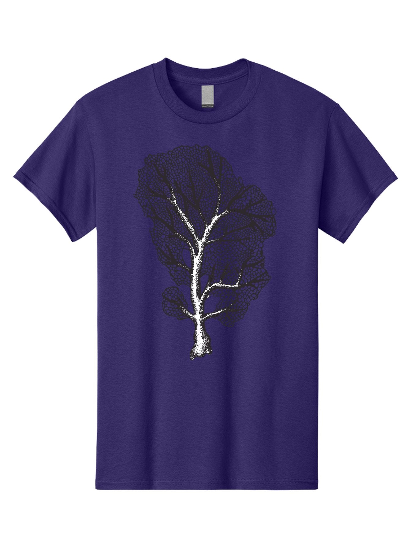 Tree Men'S Graphic Tee, 100% Cotton, Comfortable Casual Summer Wear, Machine Washable, Stylized Tree, Black And White Illustration, Leafy Branches, Detailed Foliage, Graphic Design Element, Artistic Tree, Natural Motif, Sketch Art Aad769 5