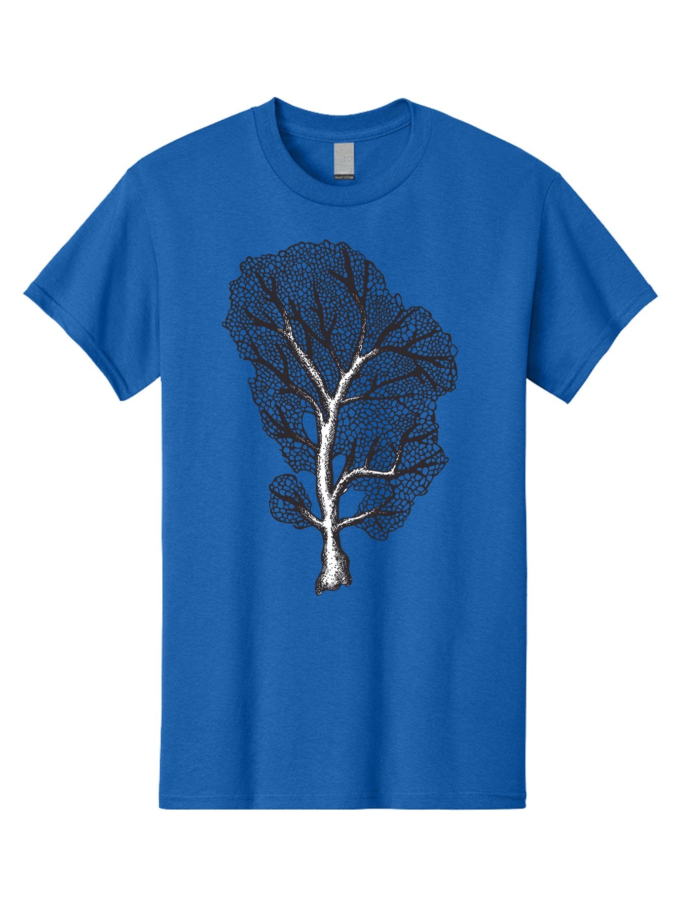Tree Men'S Graphic Tee, 100% Cotton, Comfortable Casual Summer Wear, Machine Washable, Stylized Tree, Black And White Illustration, Leafy Branches, Detailed Foliage, Graphic Design Element, Artistic Tree, Natural Motif, Sketch Art Aad769 9