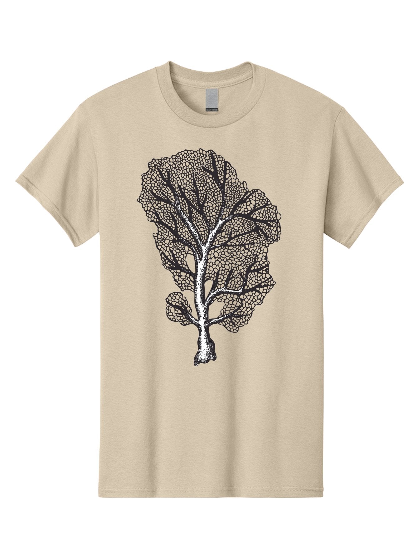 Tree Men'S Graphic Tee, 100% Cotton, Comfortable Casual Summer Wear, Machine Washable, Stylized Tree, Black And White Illustration, Leafy Branches, Detailed Foliage, Graphic Design Element, Artistic Tree, Natural Motif, Sketch Art Aad769 4