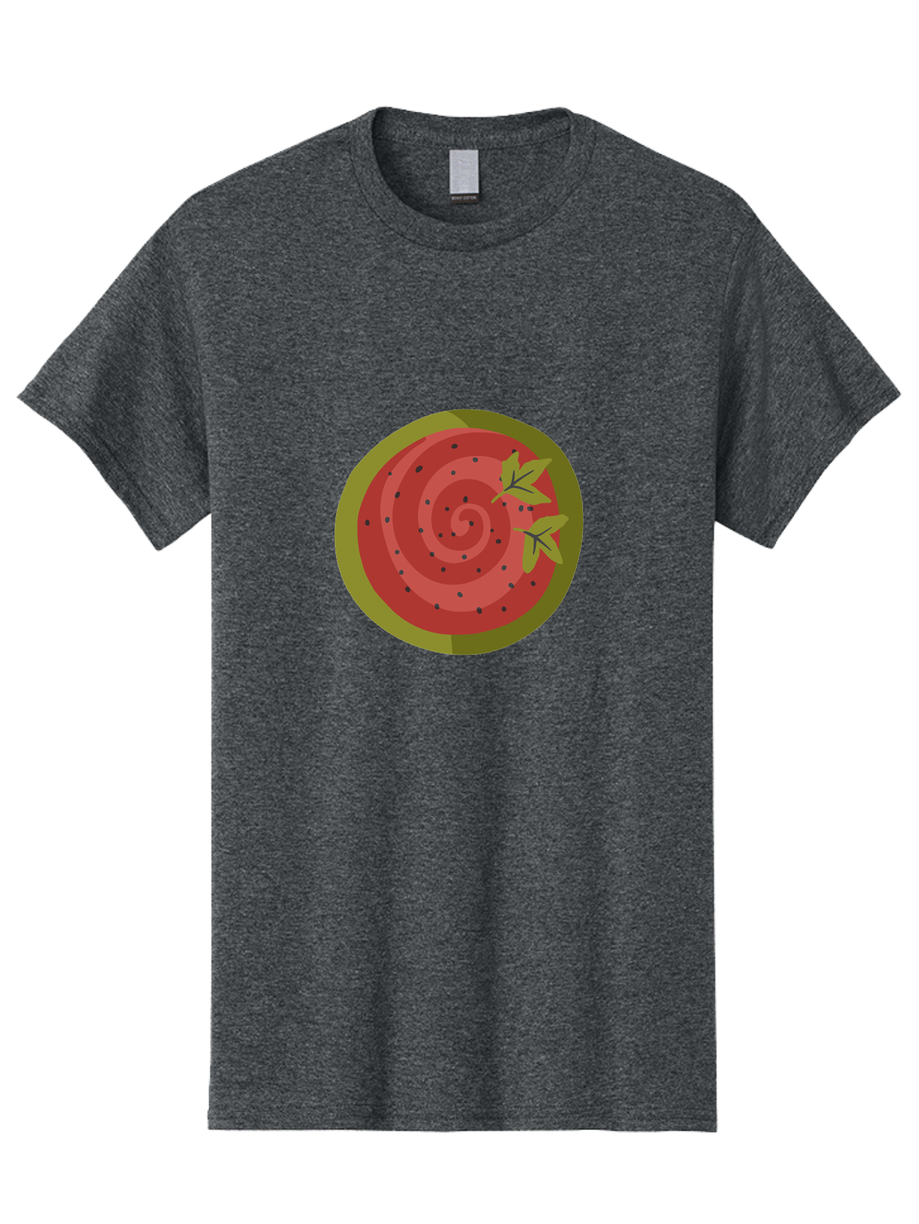 Watermelon-Slice Men'S Graphic Tee, 100% Cotton, Comfortable Casual Summer Wear, Machine Washable, Watermelon Slice, Red Fruit, Green Leaves, Black Seeds, Summer Snack, Refreshing Treat, Sweet Juice, Ripe Melon Aad772 7