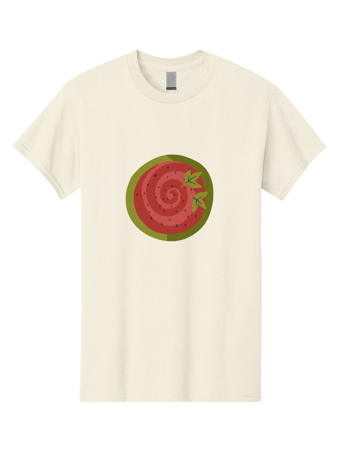 Watermelon-Slice Men'S Graphic Tee, 100% Cotton, Comfortable Casual Summer Wear, Machine Washable, Watermelon Slice, Red Fruit, Green Leaves, Black Seeds, Summer Snack, Refreshing Treat, Sweet Juice, Ripe Melon Aad772 9