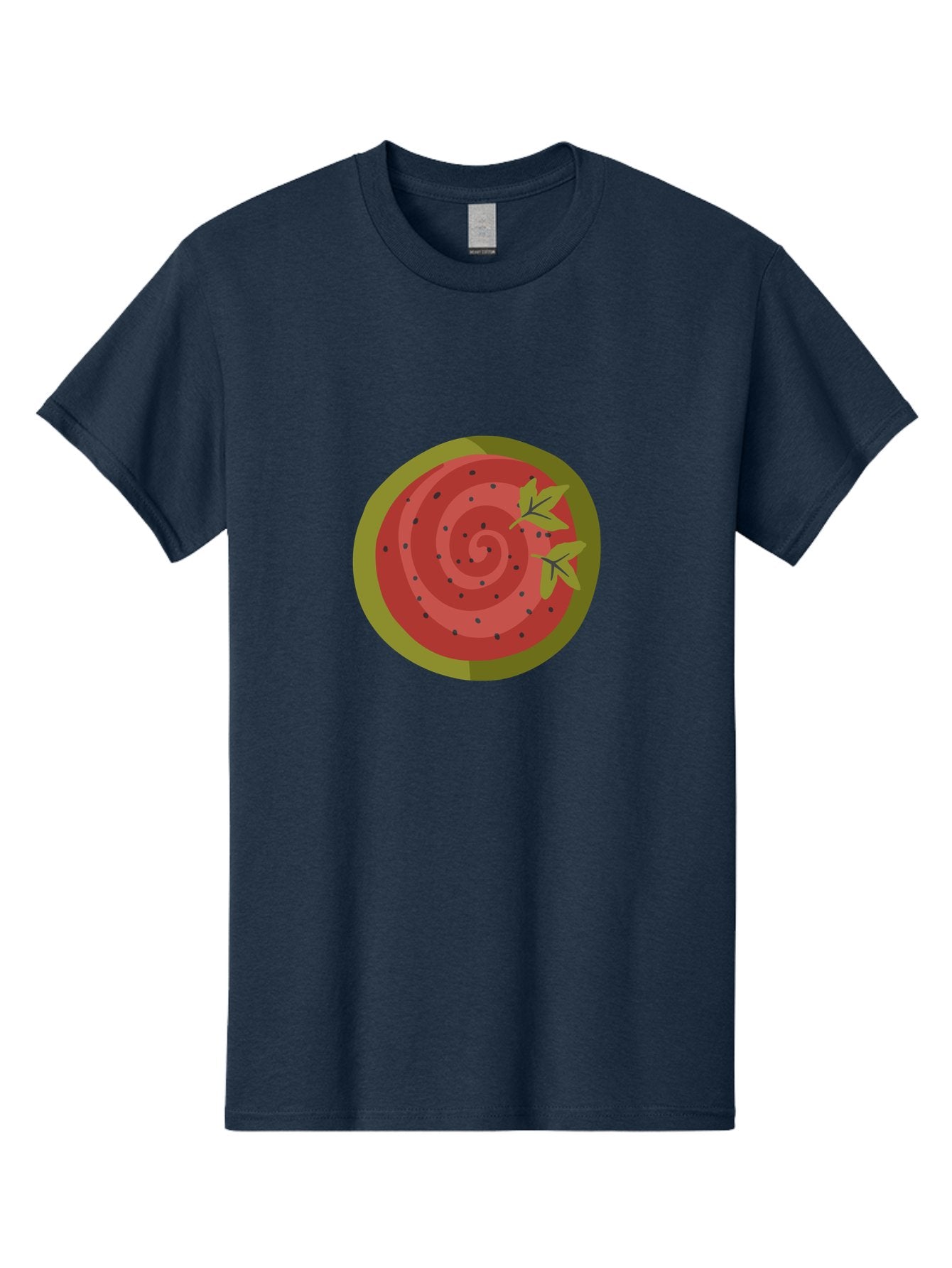 Watermelon-Slice Men'S Graphic Tee, 100% Cotton, Comfortable Casual Summer Wear, Machine Washable, Watermelon Slice, Red Fruit, Green Leaves, Black Seeds, Summer Snack, Refreshing Treat, Sweet Juice, Ripe Melon Aad772 13