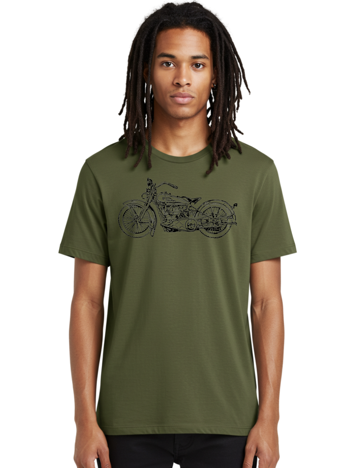1916-Flying-Merkel Men'S Graphic Tee, 100% Cotton, Comfortable Casual Summer Wear, Machine Washable, Vintage Motorcycle, Classic Bike, Harley Davidson Logo, Retro Design, Black And Green Illustration, Motorcycle Art, Biker Culture, Aad774 16