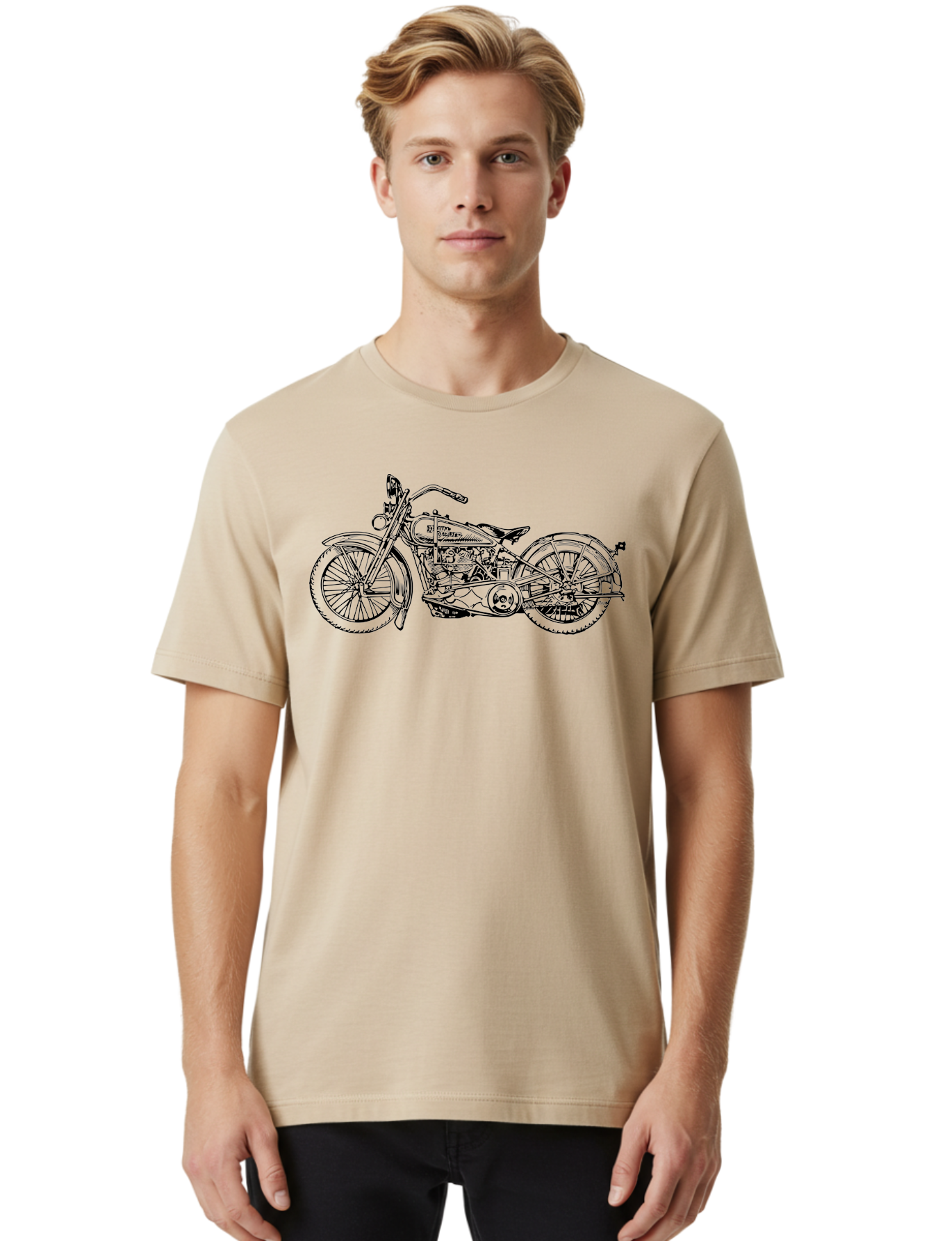 1916-Flying-Merkel Men'S Graphic Tee, 100% Cotton, Comfortable Casual Summer Wear, Machine Washable, Vintage Motorcycle, Classic Bike, Harley Davidson Logo, Retro Design, Black And Green Illustration, Motorcycle Art, Biker Culture, Aad774 28