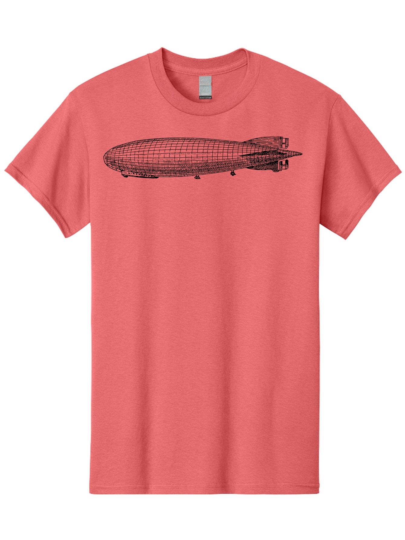 Airship Men'S Graphic Tee, 100% Cotton, Comfortable Casual Summer Wear, Machine Washable, Airship, Zeppelin, Dirigible, Aircraft, Luxury Travel, Historical Aviation, Vintage Transportation, Retro Style, Wireframe Model, 3D Rendering Aad776 10