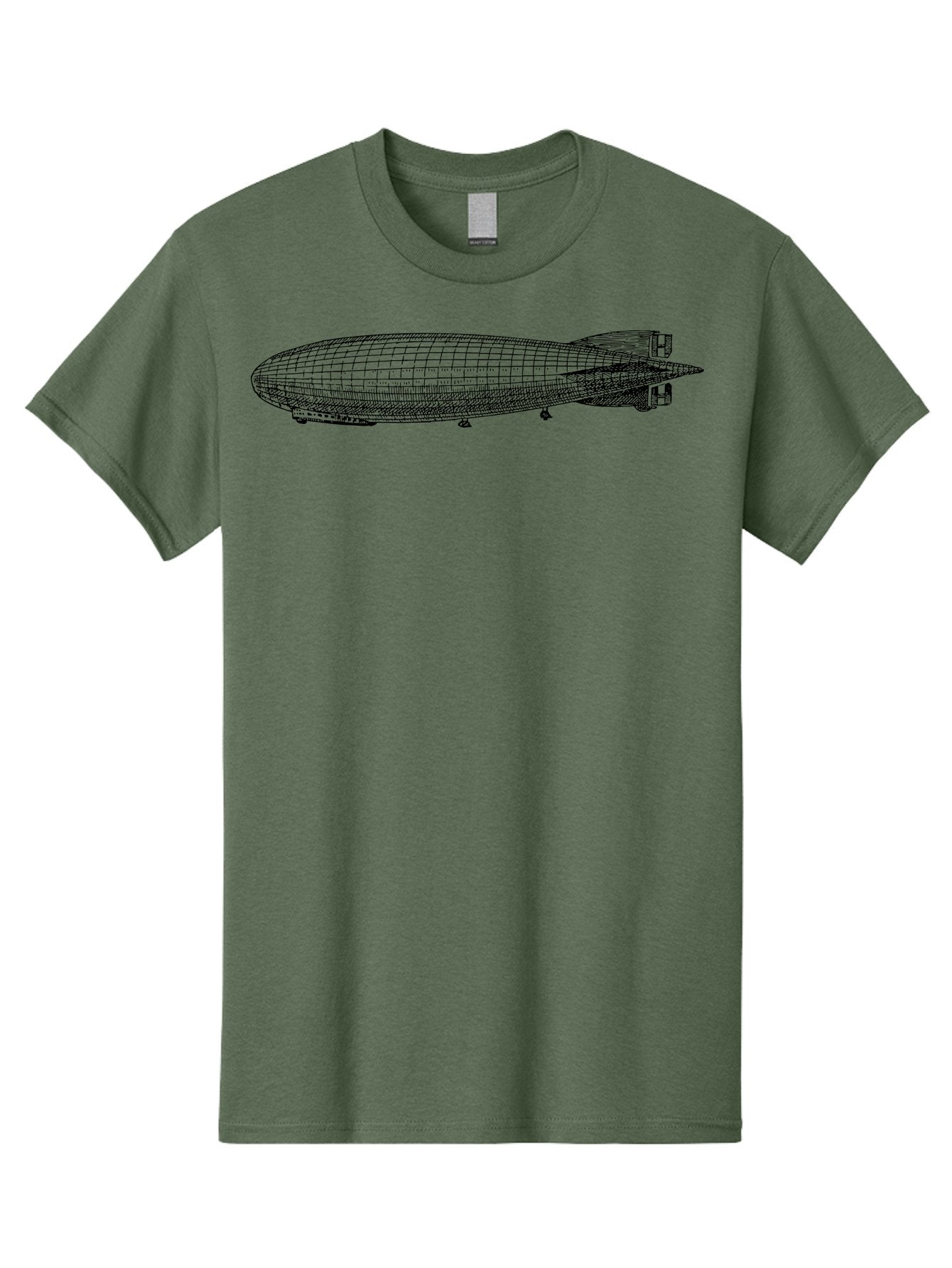 Airship Men'S Graphic Tee, 100% Cotton, Comfortable Casual Summer Wear, Machine Washable, Airship, Zeppelin, Dirigible, Aircraft, Luxury Travel, Historical Aviation, Vintage Transportation, Retro Style, Wireframe Model, 3D Rendering Aad776 6