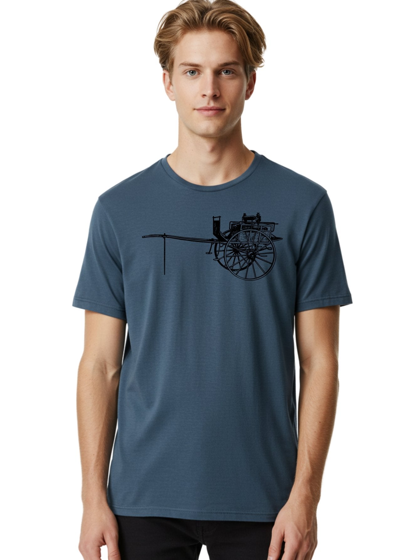 Benz-Patent-Motorwagen Men'S Graphic Tee, 100% Cotton, Comfortable Casual Summer Wear, Machine Washable, Vintage Car, Antique Automobile, Historic Vehicle, Classic Transportation, Benz Patent-Motorwagen, Early Automotive Technology, Aad777 21