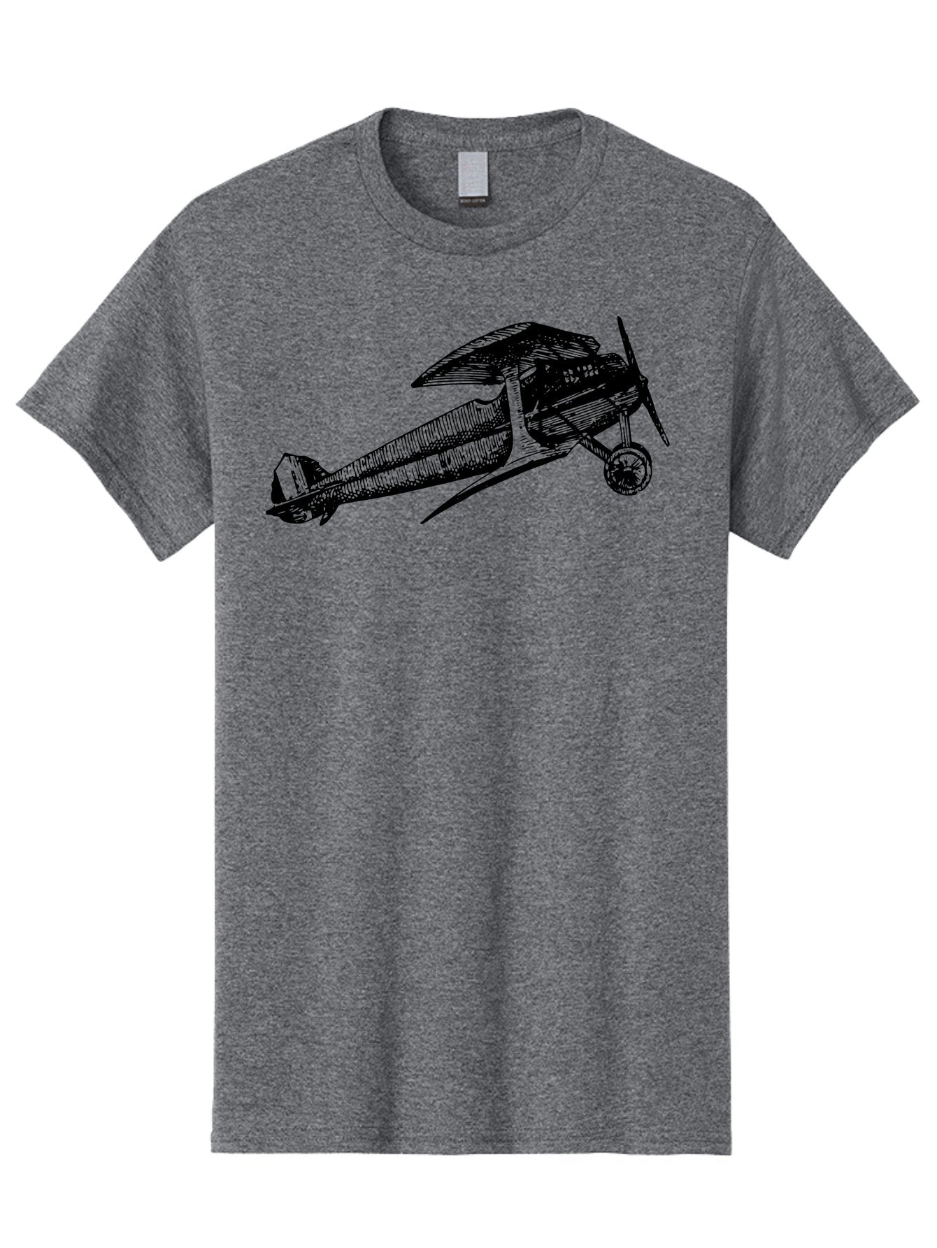Biplane-1 Men'S Graphic Tee, 100% Cotton, Comfortable Casual Summer Wear, Machine Washable, Vintage Aeroplane, Classic Aircraft, Retro Aviation, Antique Plane, Old-Fashioned Flying Machine, Historical Flight Aad778 7