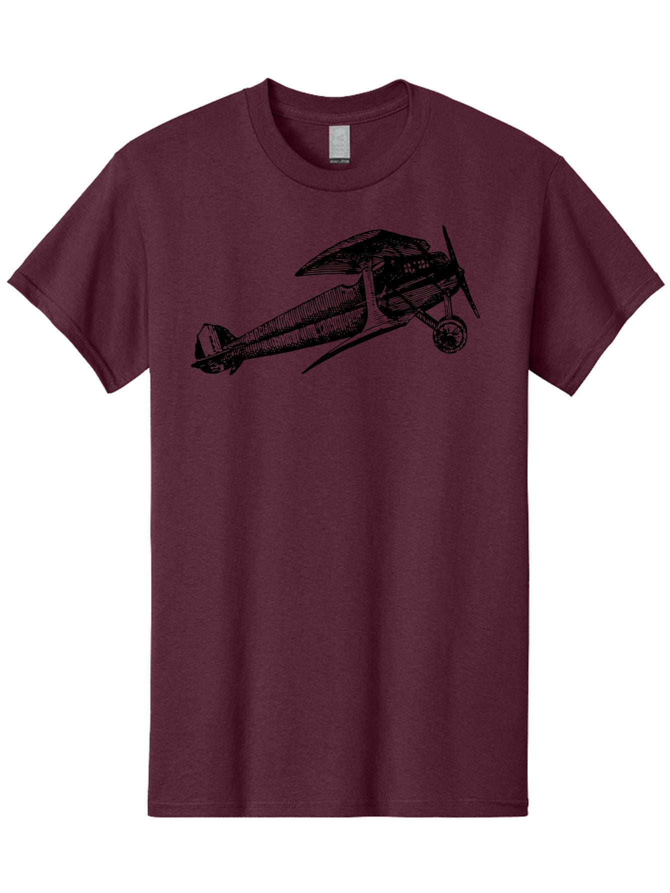 Biplane-1 Men'S Graphic Tee, 100% Cotton, Comfortable Casual Summer Wear, Machine Washable, Vintage Aeroplane, Classic Aircraft, Retro Aviation, Antique Plane, Old-Fashioned Flying Machine, Historical Flight Aad778 6