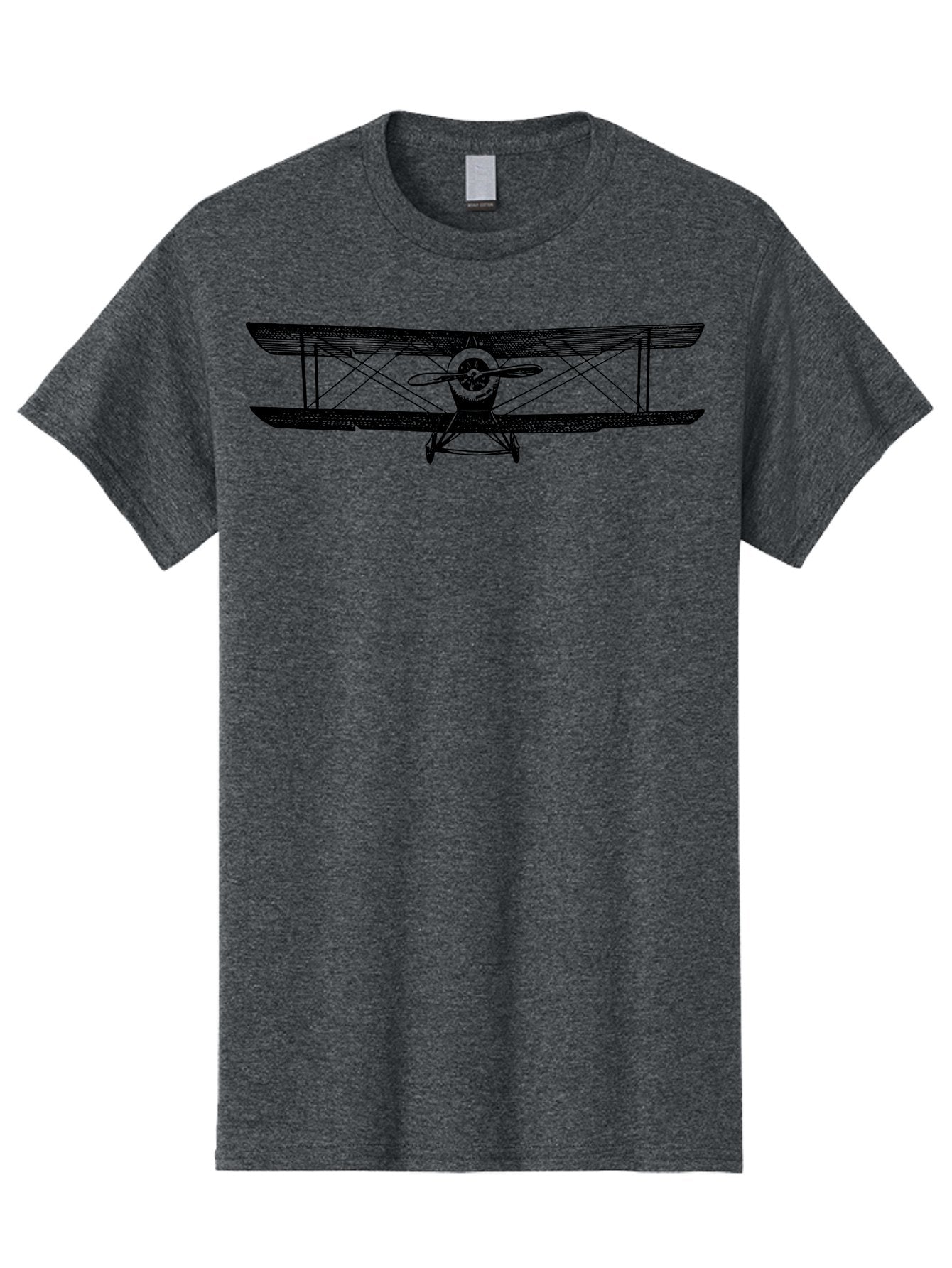 Biplane-2 Men'S Graphic Tee, 100% Cotton, Comfortable Casual Summer Wear, Machine Washable, Vintage Aircraft, Classic Aviation, Biplane Design, Double Wings, Propeller Driven, Retro Flying Machine, Historical Airplane, Aviation Heritage Aad779 15