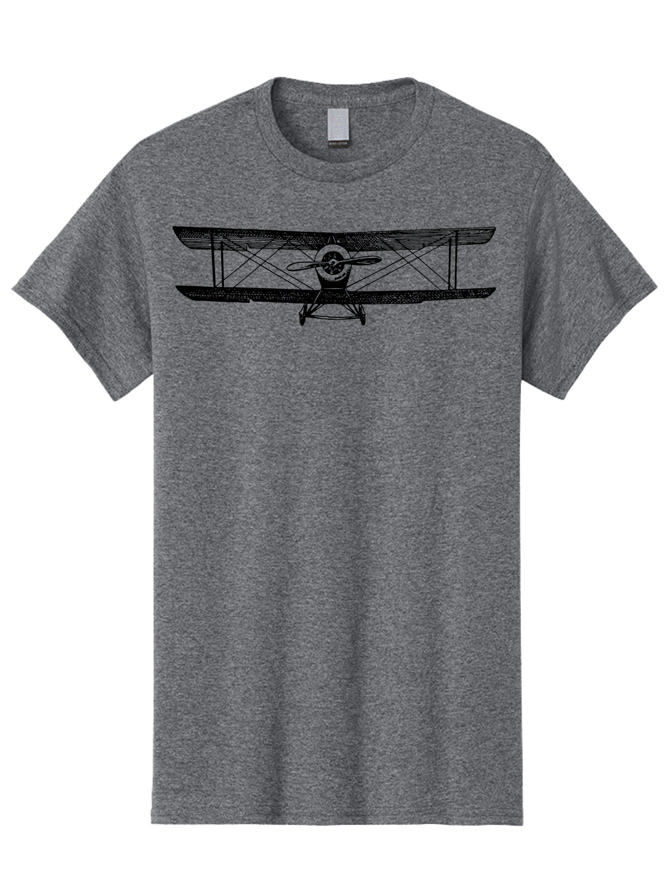 Biplane-2 Men'S Graphic Tee, 100% Cotton, Comfortable Casual Summer Wear, Machine Washable, Vintage Aircraft, Classic Aviation, Biplane Design, Double Wings, Propeller Driven, Retro Flying Machine, Historical Airplane, Aviation Heritage Aad779 11