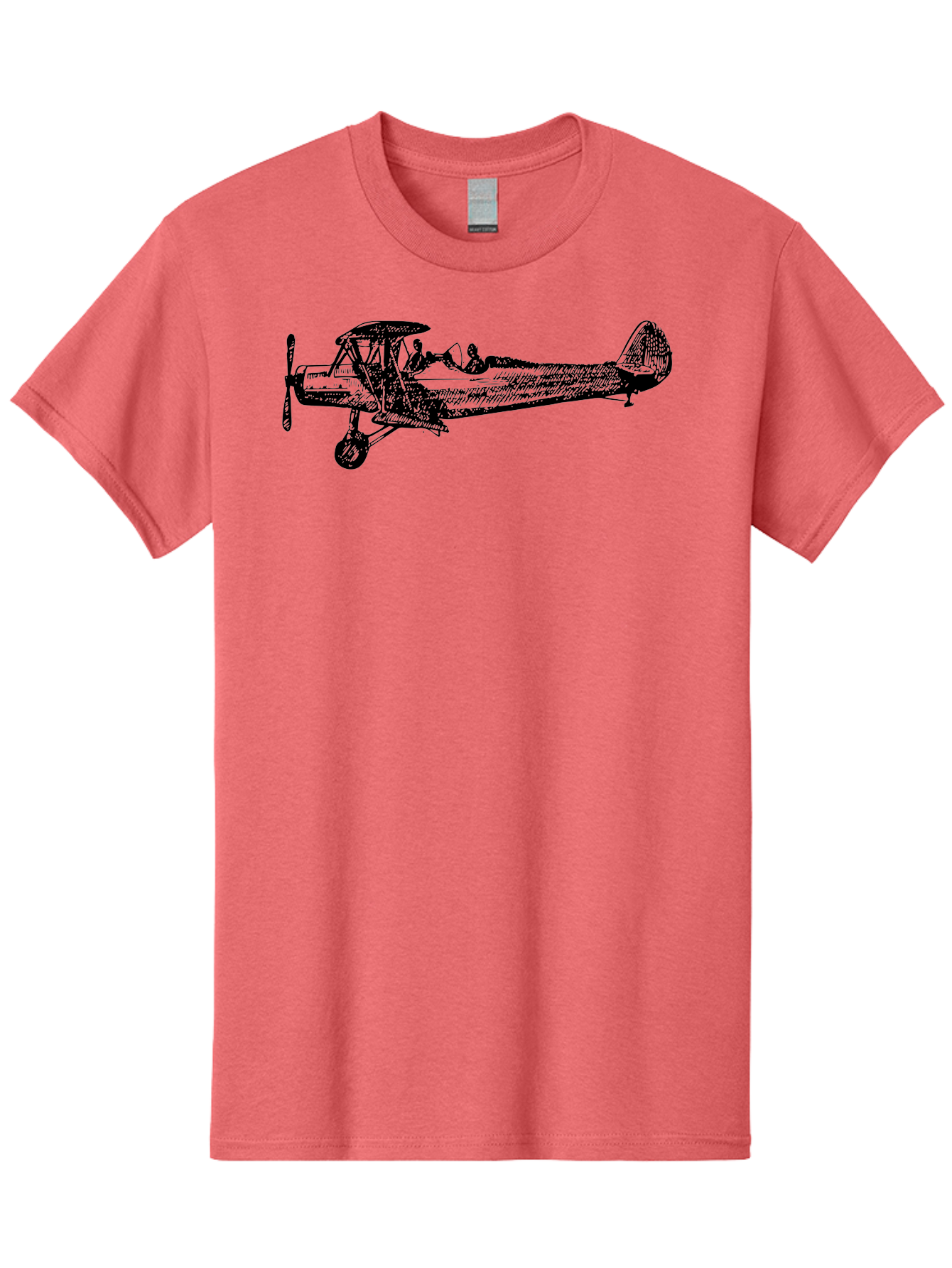 Biplane-3 Men'S Graphic Tee, 100% Cotton, Comfortable Casual Summer Wear, Machine Washable, Vintage Biplane, Classic Aircraft, Historical Aviation, Biplane Illustration, Pilot, Propeller Plane, Old Airplane, Flight, Retro Style Aad780 17