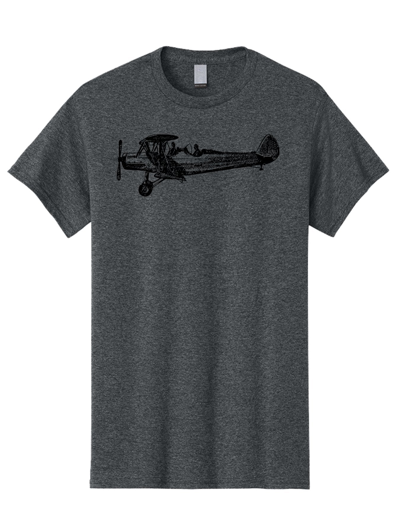 Biplane-3 Men'S Graphic Tee, 100% Cotton, Comfortable Casual Summer Wear, Machine Washable, Vintage Biplane, Classic Aircraft, Historical Aviation, Biplane Illustration, Pilot, Propeller Plane, Old Airplane, Flight, Retro Style Aad780 13