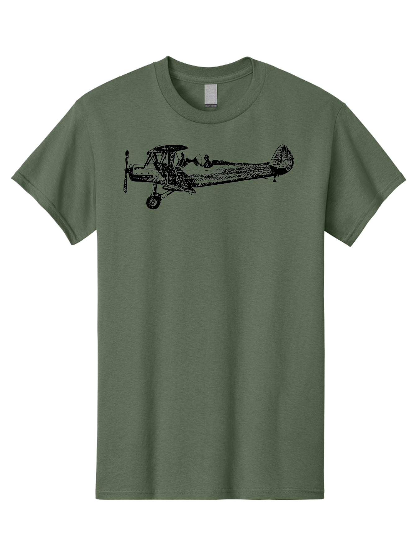 Biplane-3 Men'S Graphic Tee, 100% Cotton, Comfortable Casual Summer Wear, Machine Washable, Vintage Biplane, Classic Aircraft, Historical Aviation, Biplane Illustration, Pilot, Propeller Plane, Old Airplane, Flight, Retro Style Aad780 13