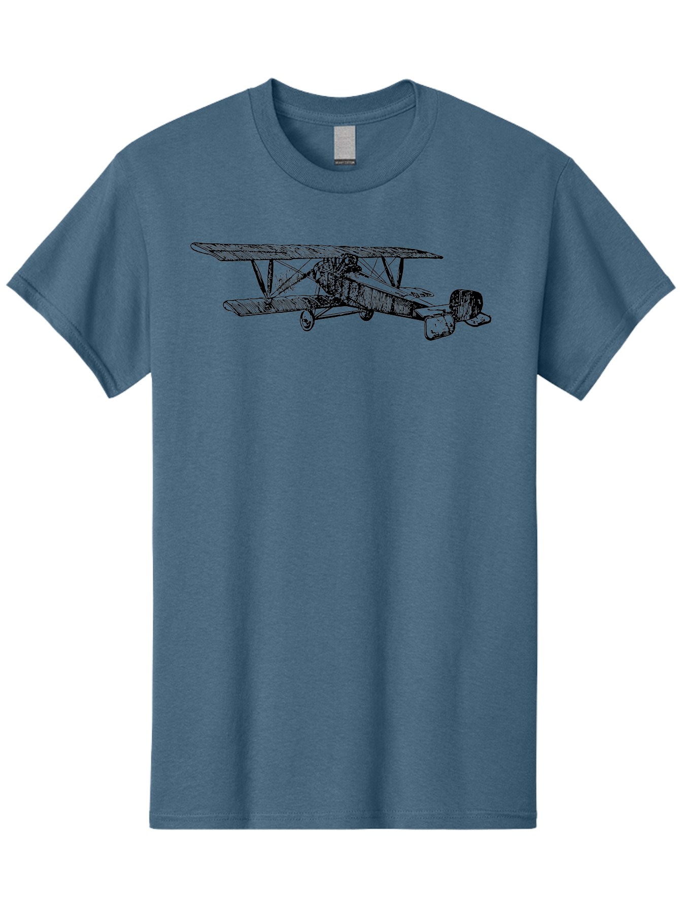 Biplane Men'S Graphic Tee, 100% Cotton, Comfortable Casual Summer Wear, Machine Washable, Vintage Airplane, Biplane Design, Sketch Art, Aviation History, Classic Aircraft, Retro Flying Machine, Nostalgic Transport Aad782 13