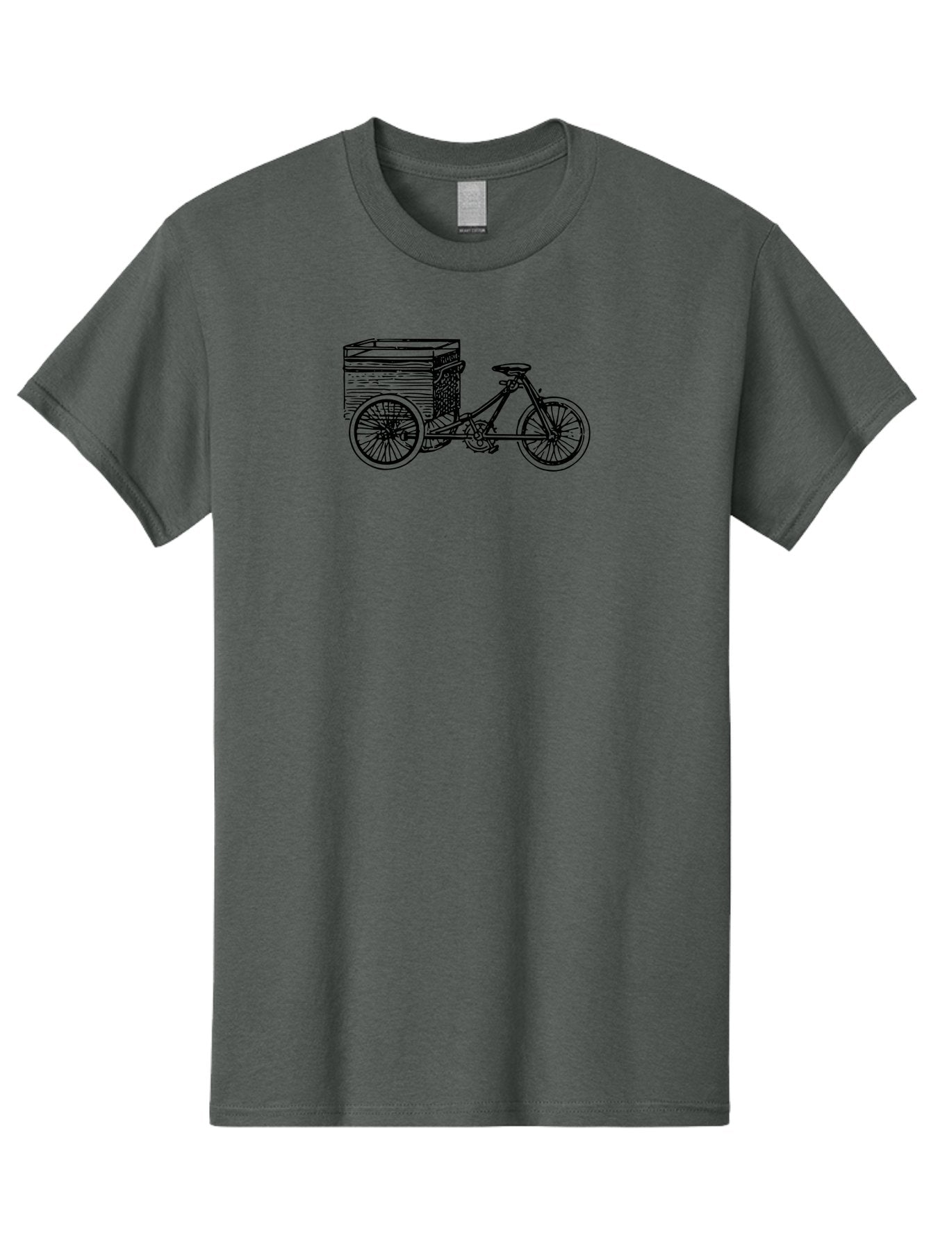 Cargobike Men'S Graphic Tee, 100% Cotton, Comfortable Casual Summer Wear, Machine Washable, Vintage Tricycle, Retro Bicycle, Goldilocks Branding, Cargo Bike, Three-Wheeled Vehicle, Nostalgic Design, Antique Bike Aad783 4