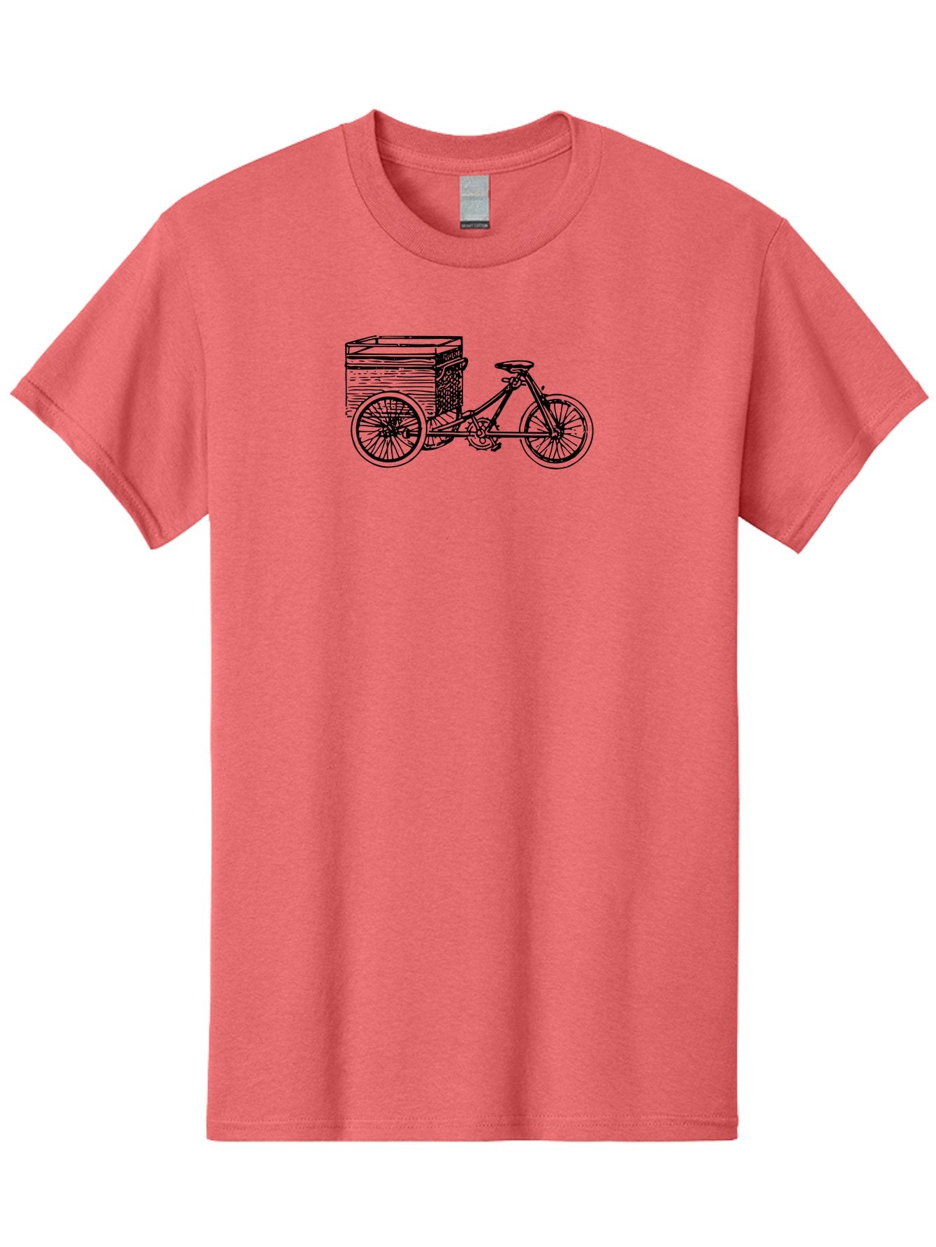 Cargobike Men'S Graphic Tee, 100% Cotton, Comfortable Casual Summer Wear, Machine Washable, Vintage Tricycle, Retro Bicycle, Goldilocks Branding, Cargo Bike, Three-Wheeled Vehicle, Nostalgic Design, Antique Bike Aad783 12