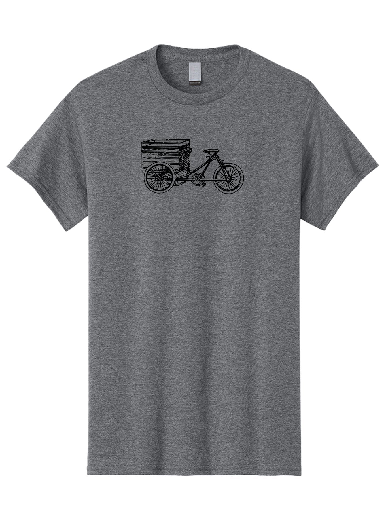 Cargobike Men'S Graphic Tee, 100% Cotton, Comfortable Casual Summer Wear, Machine Washable, Vintage Tricycle, Retro Bicycle, Goldilocks Branding, Cargo Bike, Three-Wheeled Vehicle, Nostalgic Design, Antique Bike Aad783 13