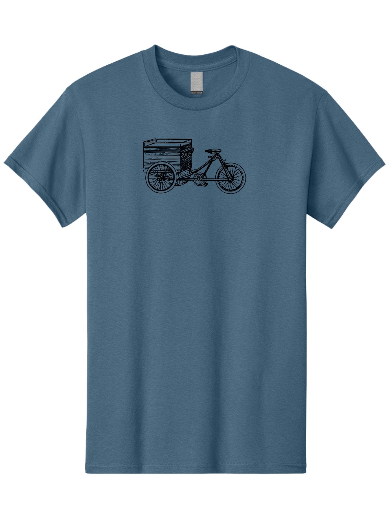 Cargobike Men'S Graphic Tee, 100% Cotton, Comfortable Casual Summer Wear, Machine Washable, Vintage Tricycle, Retro Bicycle, Goldilocks Branding, Cargo Bike, Three-Wheeled Vehicle, Nostalgic Design, Antique Bike Aad783 7