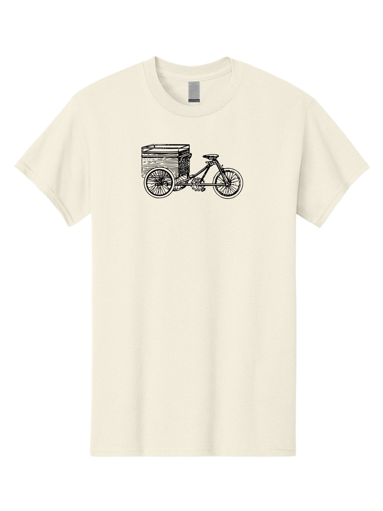 Cargobike Men'S Graphic Tee, 100% Cotton, Comfortable Casual Summer Wear, Machine Washable, Vintage Tricycle, Retro Bicycle, Goldilocks Branding, Cargo Bike, Three-Wheeled Vehicle, Nostalgic Design, Antique Bike Aad783 15