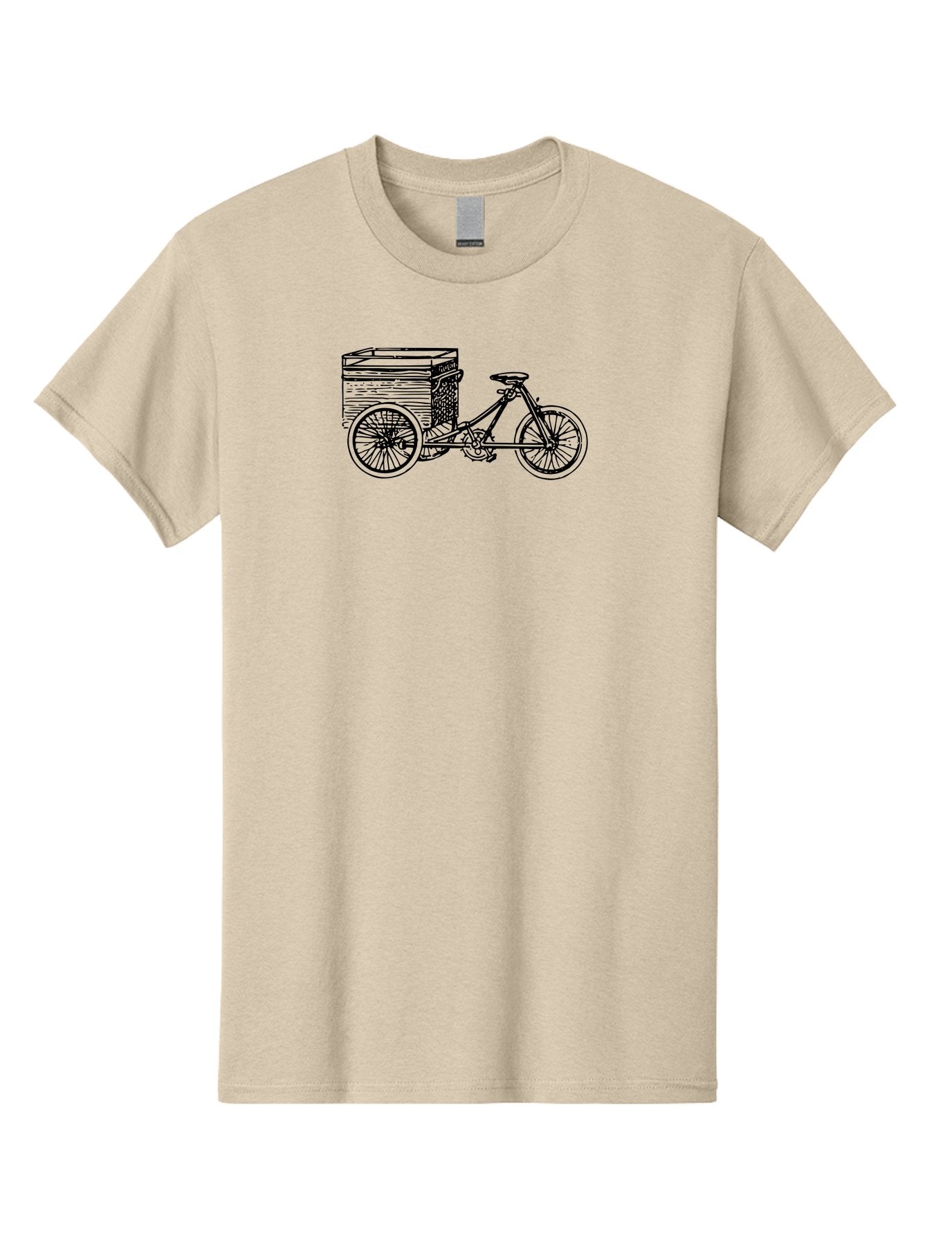 Cargobike Men'S Graphic Tee, 100% Cotton, Comfortable Casual Summer Wear, Machine Washable, Vintage Tricycle, Retro Bicycle, Goldilocks Branding, Cargo Bike, Three-Wheeled Vehicle, Nostalgic Design, Antique Bike Aad783 6
