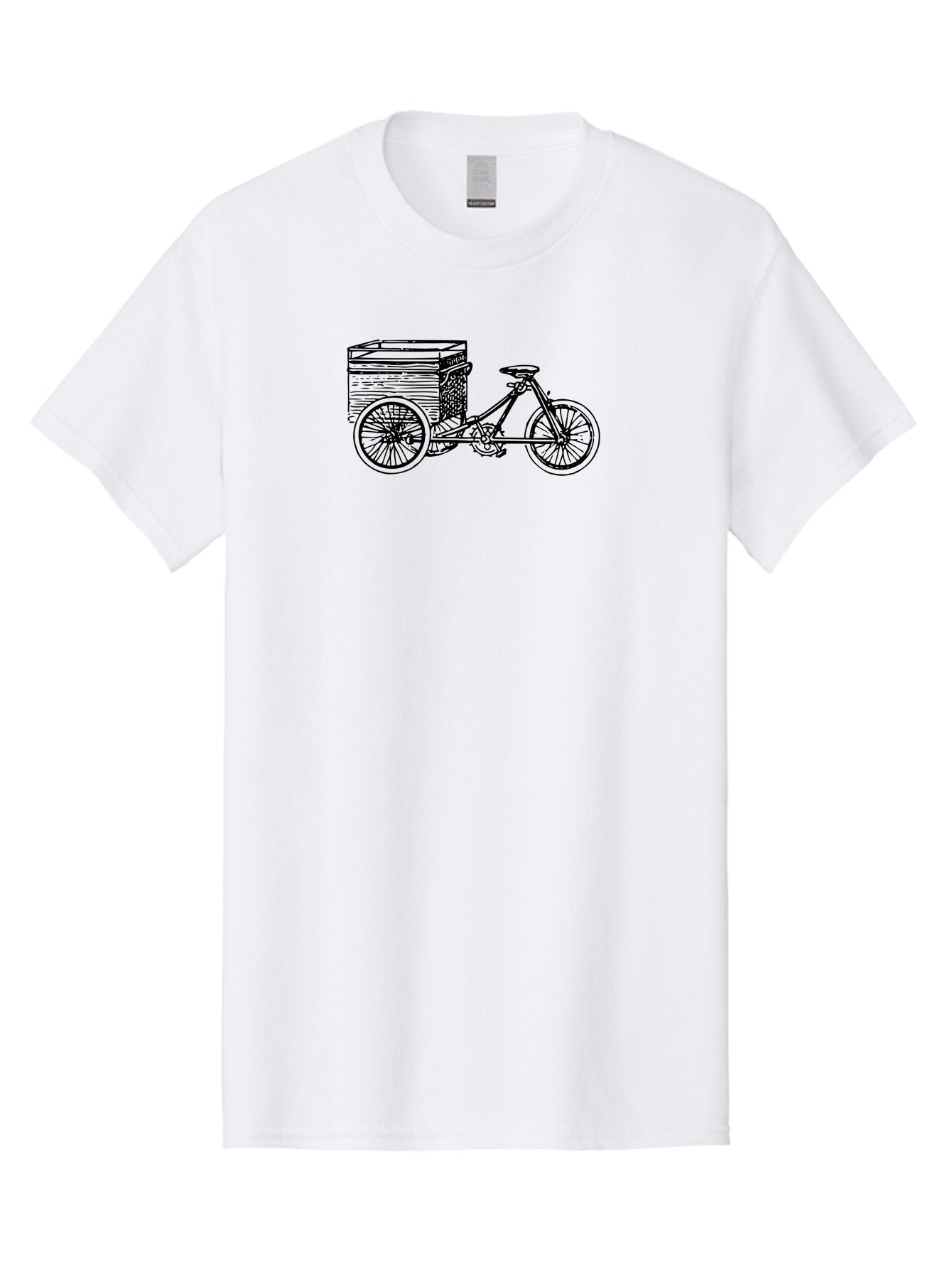Cargobike Men'S Graphic Tee, 100% Cotton, Comfortable Casual Summer Wear, Machine Washable, Vintage Tricycle, Retro Bicycle, Goldilocks Branding, Cargo Bike, Three-Wheeled Vehicle, Nostalgic Design, Antique Bike Aad783 11
