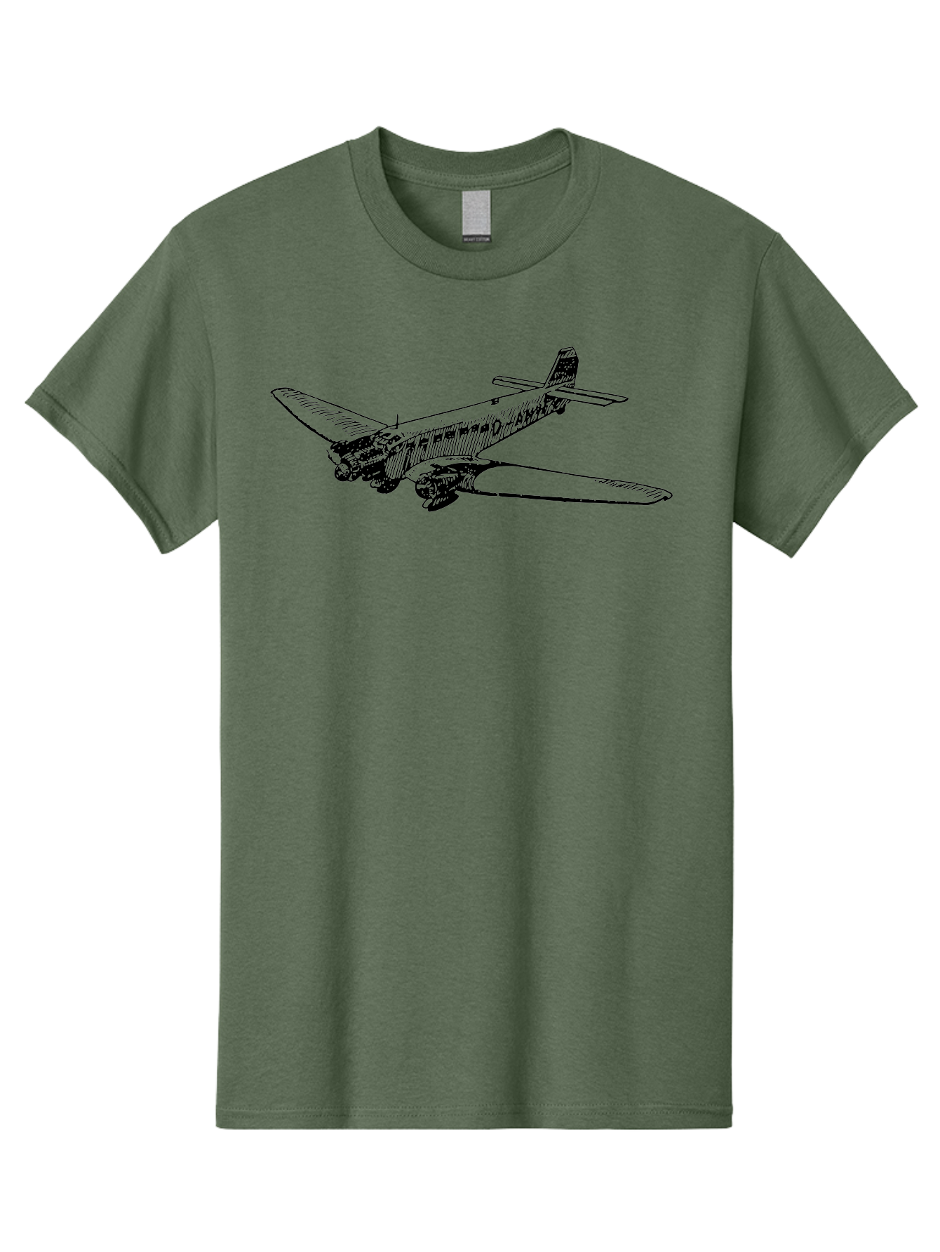 Dc3-Airplane Men'S Graphic Tee, 100% Cotton, Comfortable Casual Summer Wear, Machine Washable, Vintage Airplane, Classic Aircraft, Dc-3 Plane, Propeller-Driven Plane, Aviation History, Retro Flying Machine, Black And White Illustration, Aad785 29