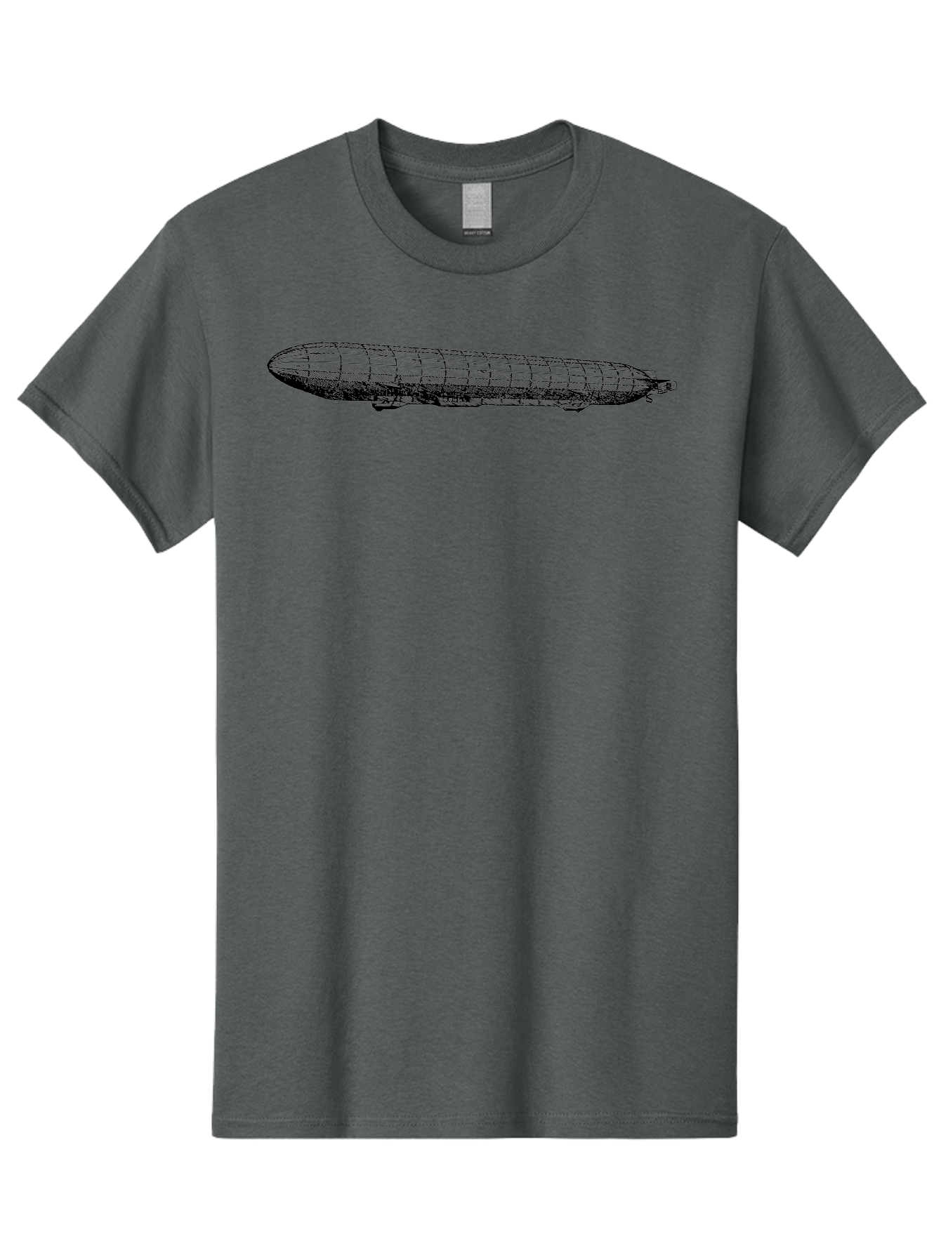 Dirigible Men'S Graphic Tee, 100% Cotton, Comfortable Casual Summer Wear, Machine Washable, Vintage Zeppelin, Historical Aircraft, Wireframe Model, 3D Rendering, Historical Aviation, Nostalgic Design, Retro Technology, German Engineering Aad786 13