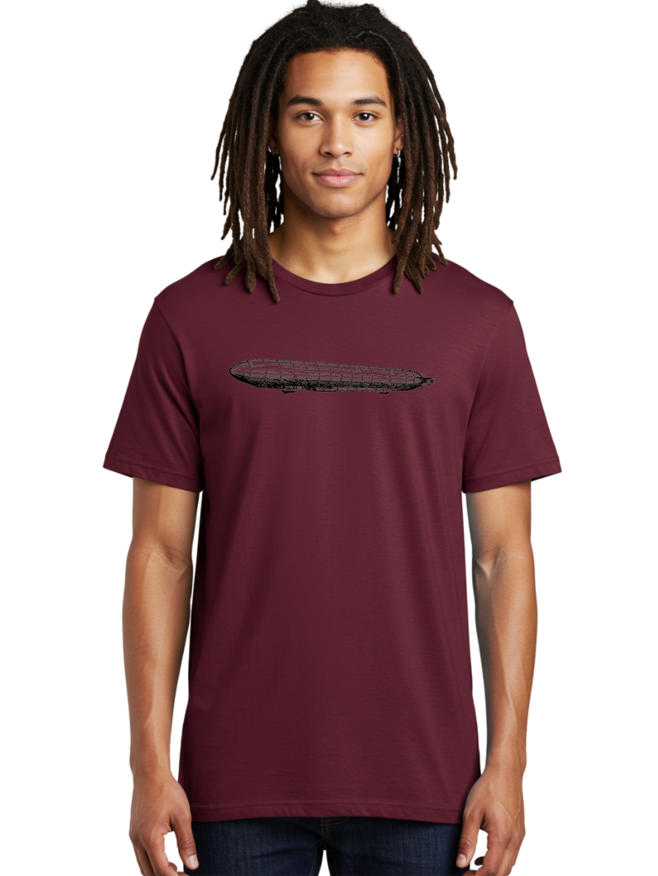 Dirigible Men'S Graphic Tee, 100% Cotton, Comfortable Casual Summer Wear, Machine Washable, Vintage Zeppelin, Historical Aircraft, Wireframe Model, 3D Rendering, Historical Aviation, Nostalgic Design, Retro Technology, German Engineering Aad786 4