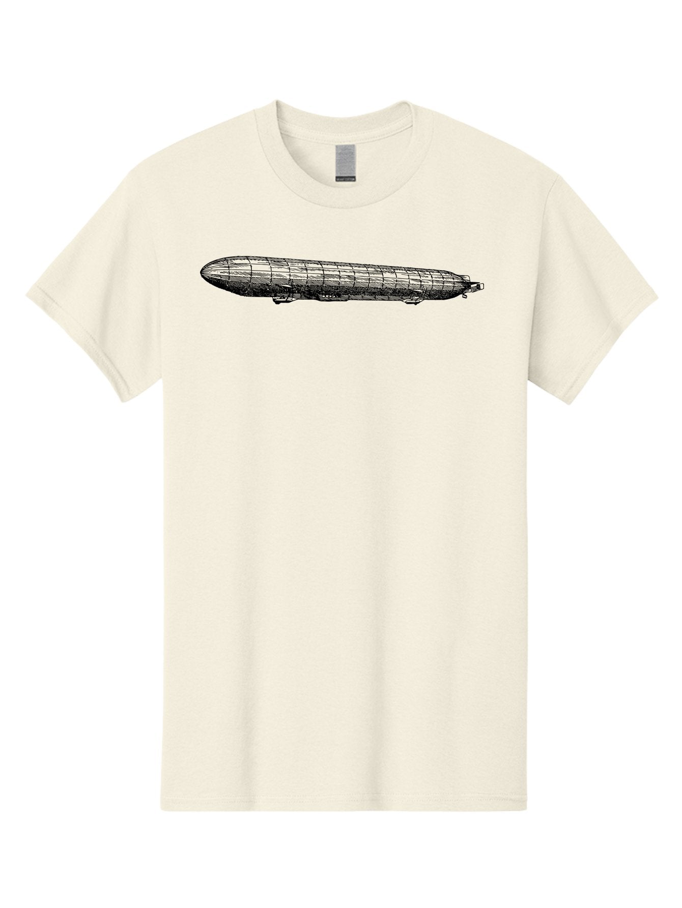 Dirigible Men'S Graphic Tee, 100% Cotton, Comfortable Casual Summer Wear, Machine Washable, Vintage Zeppelin, Historical Aircraft, Wireframe Model, 3D Rendering, Historical Aviation, Nostalgic Design, Retro Technology, German Engineering Aad786 11