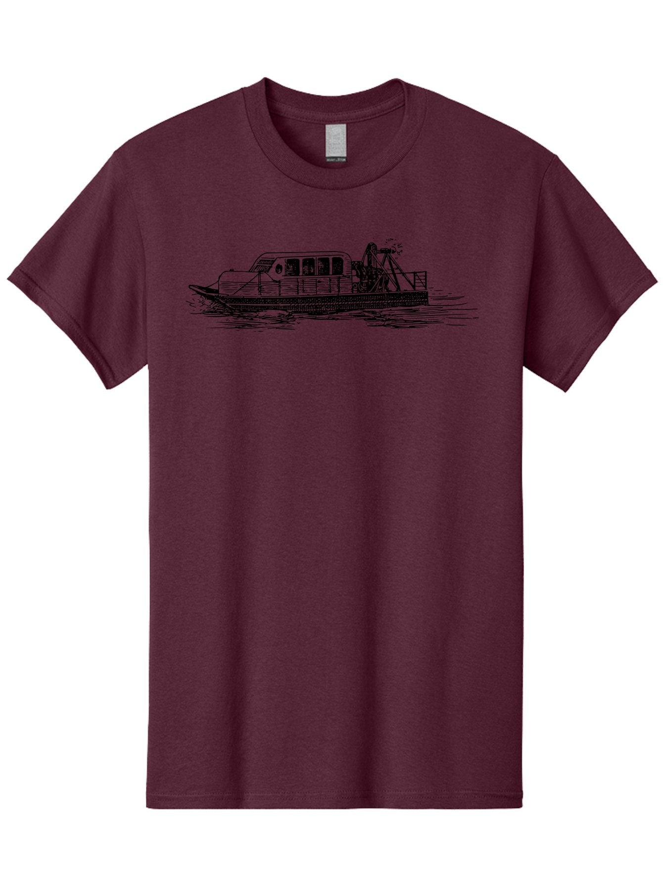Dredger-Ship Men'S Graphic Tee, 100% Cotton, Comfortable Casual Summer Wear, Machine Washable, Dredging Equipment, Waterway Construction, Marine Engineering, Dredger Barge, Heavy Machinery, Industrial Vessel, Dredging Operations Aad787 8
