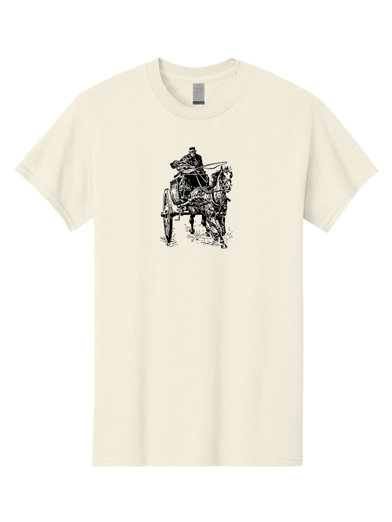 Horse-Drawn-Cart-1 Men'S Graphic Tee, 100% Cotton, Comfortable Casual Summer Wear, Machine Washable, Horse Drawn Carriage, Vintage Transportation, Horse Riding, Old-Fashioned Travel, Carriage Ride, Equestrian Art, Classic Illustration, Aad794 21
