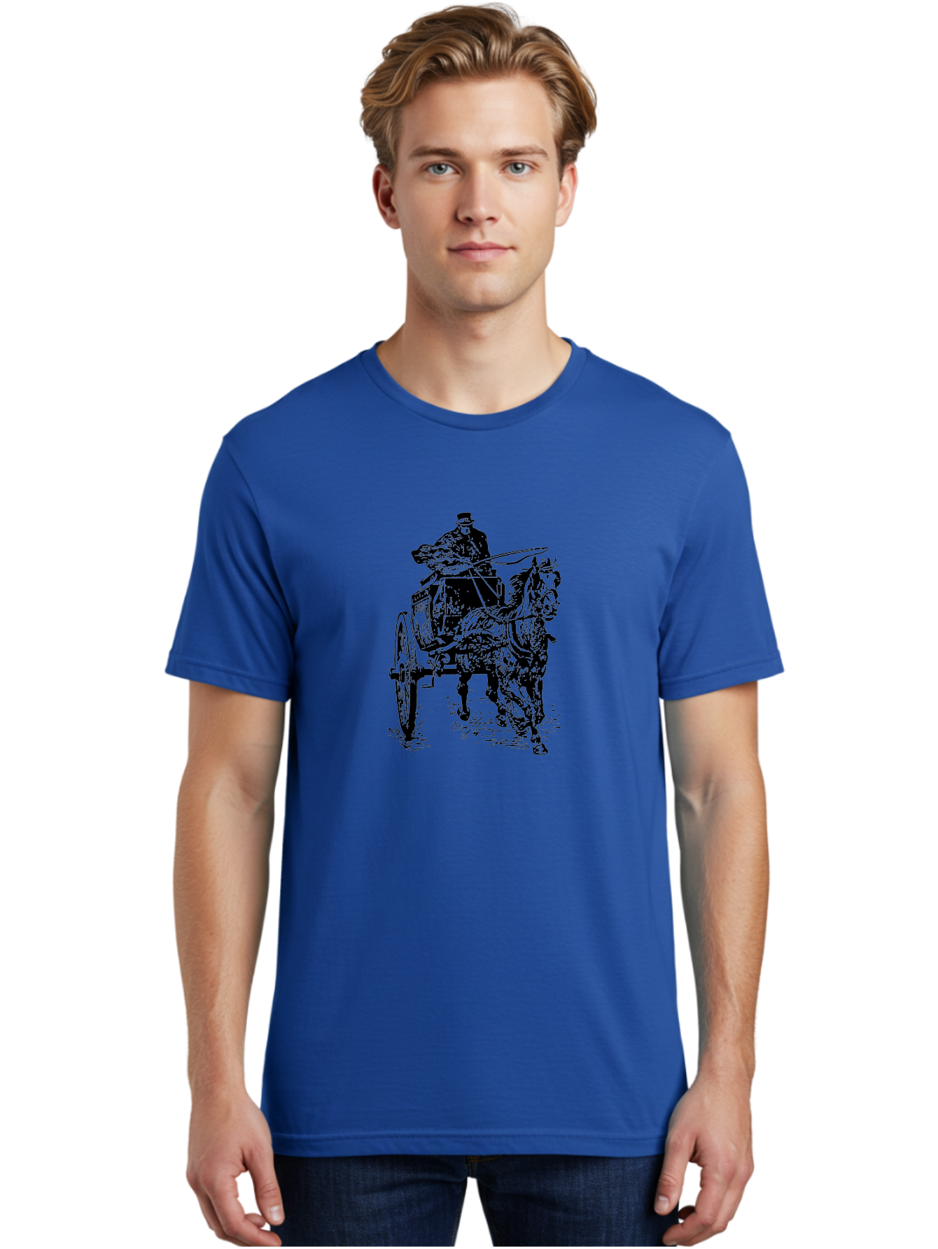 Horse-Drawn-Cart-1 Men'S Graphic Tee, 100% Cotton, Comfortable Casual Summer Wear, Machine Washable, Horse Drawn Carriage, Vintage Transportation, Horse Riding, Old-Fashioned Travel, Carriage Ride, Equestrian Art, Classic Illustration, Aad794 14