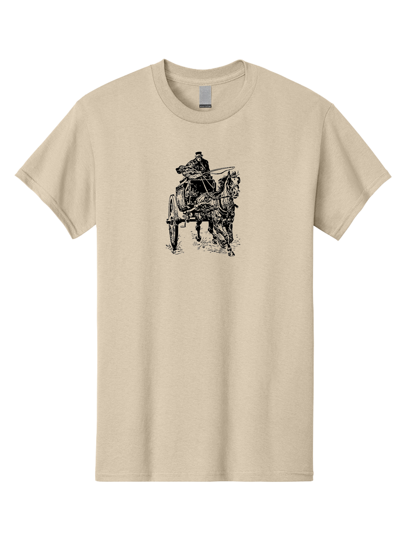 Horse-Drawn-Cart-1 Men'S Graphic Tee, 100% Cotton, Comfortable Casual Summer Wear, Machine Washable, Horse Drawn Carriage, Vintage Transportation, Horse Riding, Old-Fashioned Travel, Carriage Ride, Equestrian Art, Classic Illustration, Aad794 11