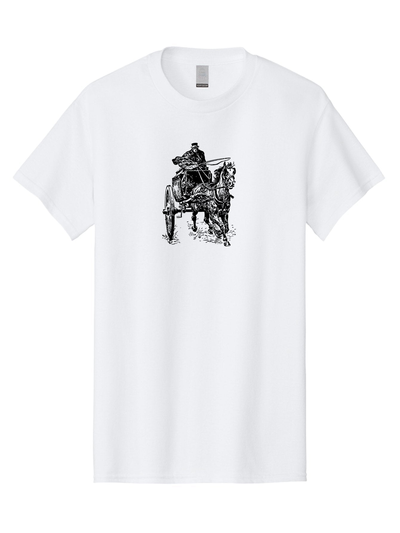 Horse-Drawn-Cart-1 Men'S Graphic Tee, 100% Cotton, Comfortable Casual Summer Wear, Machine Washable, Horse Drawn Carriage, Vintage Transportation, Horse Riding, Old-Fashioned Travel, Carriage Ride, Equestrian Art, Classic Illustration, Aad794 10