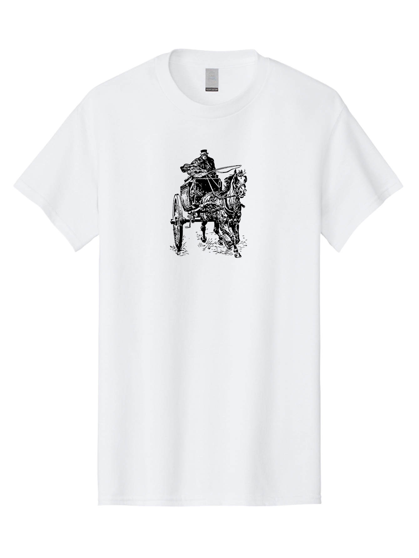 Horse-Drawn-Cart-1 Men'S Graphic Tee, 100% Cotton, Comfortable Casual Summer Wear, Machine Washable, Horse Drawn Carriage, Vintage Transportation, Horse Riding, Old-Fashioned Travel, Carriage Ride, Equestrian Art, Classic Illustration, Aad794 27