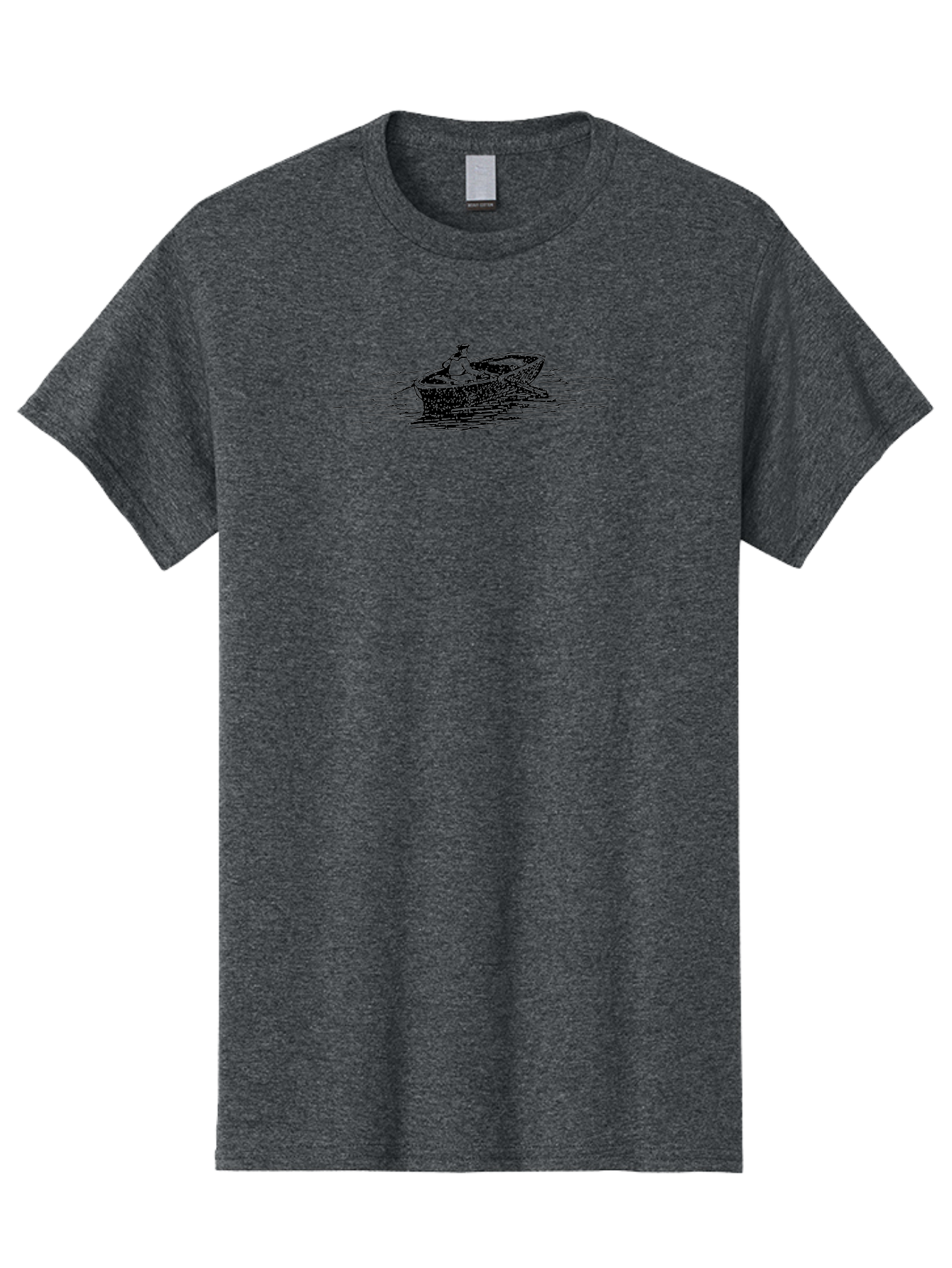 Man-In-Rowing-Boat Men'S Graphic Tee, 100% Cotton, Comfortable Casual Summer Wear, Machine Washable, Man In A Boat, Rowing Boat, Serene Water, Calm Atmosphere, Peaceful Scene, Watercraft, Tranquil Setting, Boat On Water Aad798
