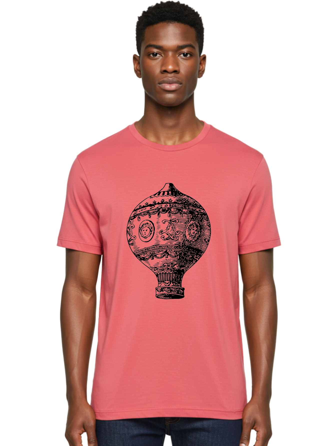 Ornate-Vase Men'S Graphic Tee, 100% Cotton, Comfortable Casual Summer Wear, Machine Washable, Perfume Bottle, Vintage Bottle, Ornate Design, Black Illustration, Decorative Art, Antique Style, Luxury Fragrance, Intricate Details, Aad799 8